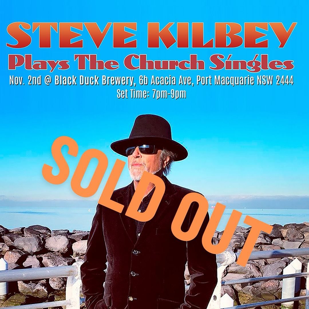 We have SOLD OUT Saturday&rsquo;s show with Steve Kilbey at @blackduckbrewery 🎉