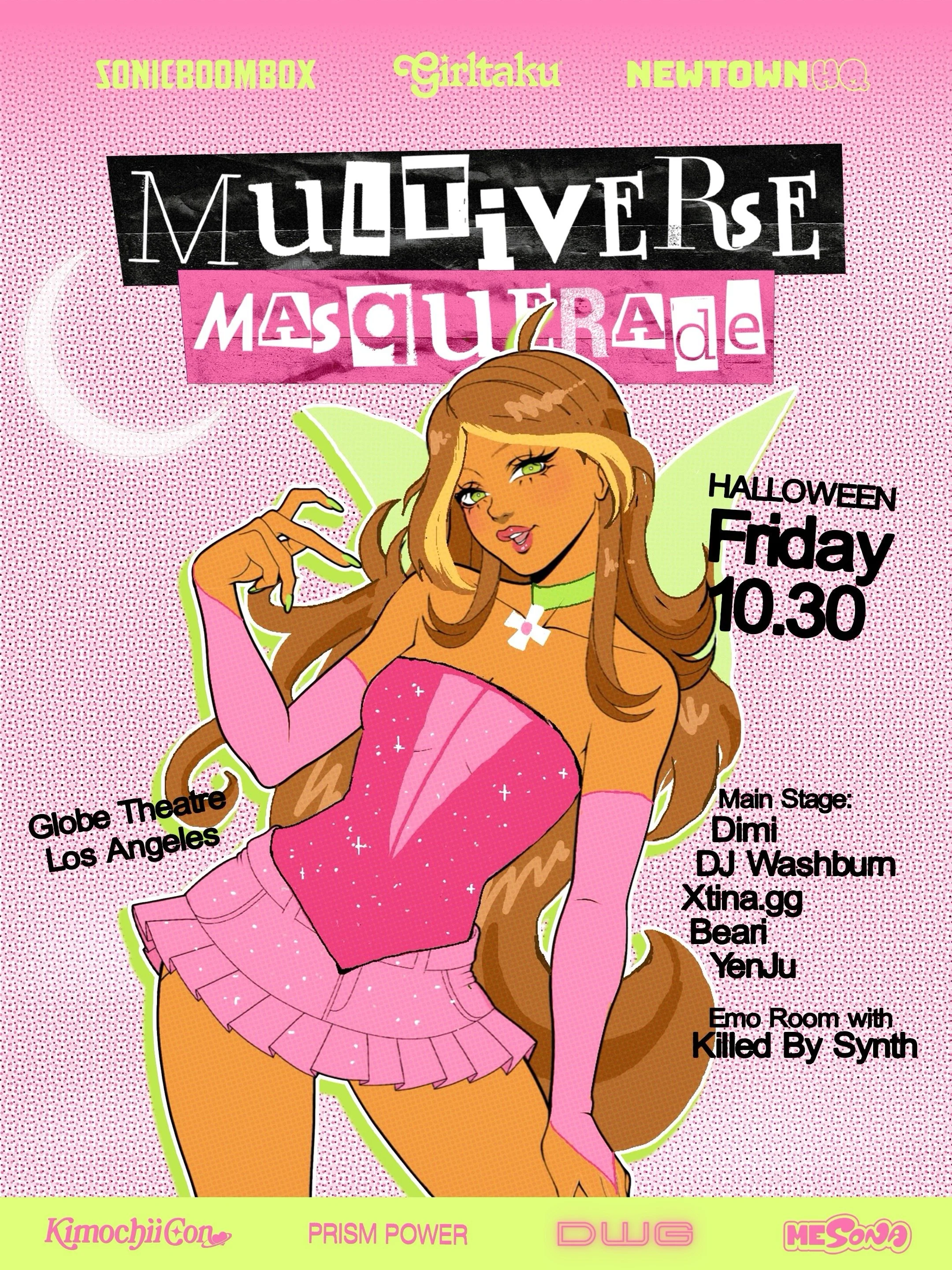 did someone say dreamworldgirl halloweekend&hellip;? come party with us! we&rsquo;re partnering with @girl.taku with a full venue takoever of the @globetheatre.la 🧚🏾

presented by: @sonicboomb0x ☆ @girl.taku ☆ @newtownhq 

💿 Main Stage and Mezzani