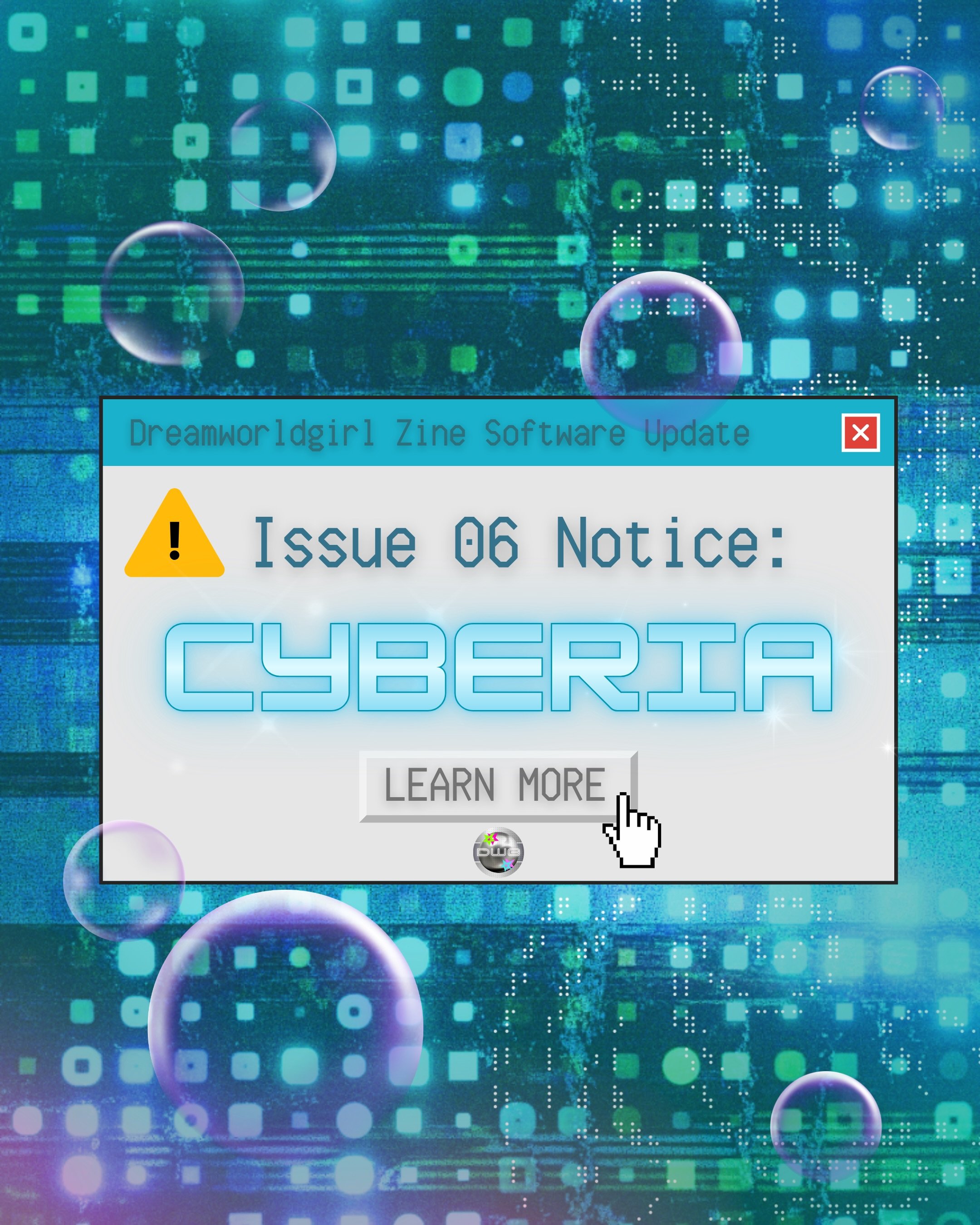 Our Issue 06 theme is&hellip;CYBERIA 🫧🩵💿👾 Swipe to learn more about it :)

Graphics: @kriztinevo x @emmursss