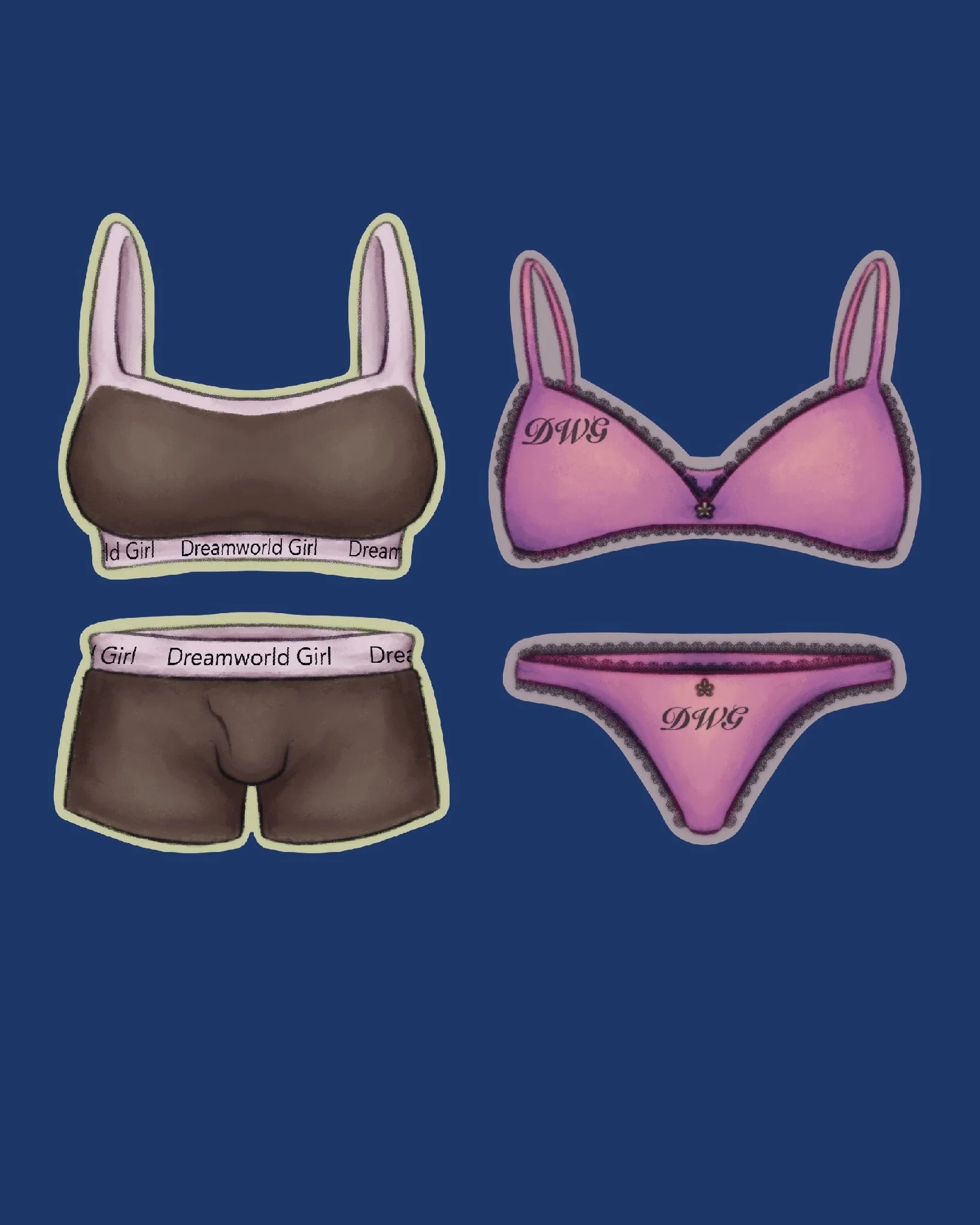 DWG Underwear Stickers