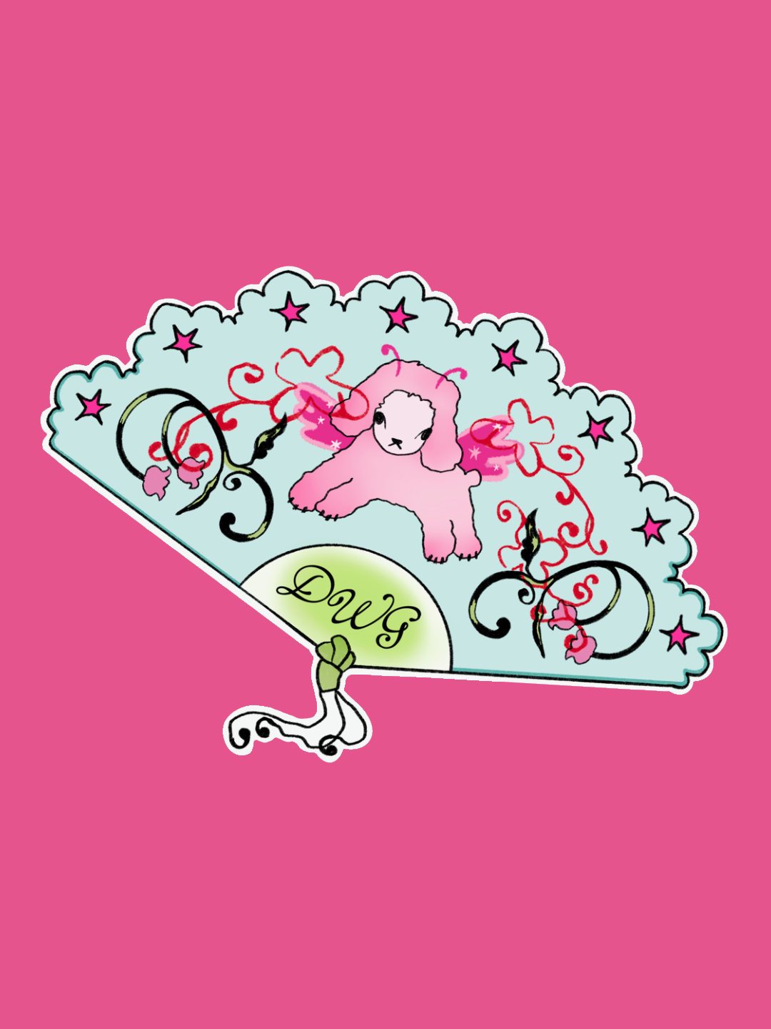 Whimsical Fan Sticker