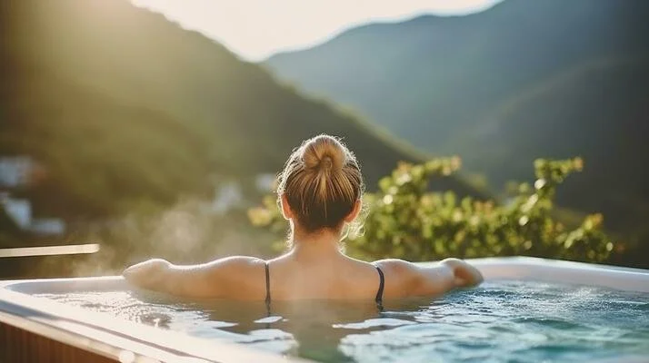 young-woman-relaxing-at-hot-tub-during-enjoying-happy-traveling-moment-against-the-background-of-green-big-mountains-generative-ai-photo.jpg