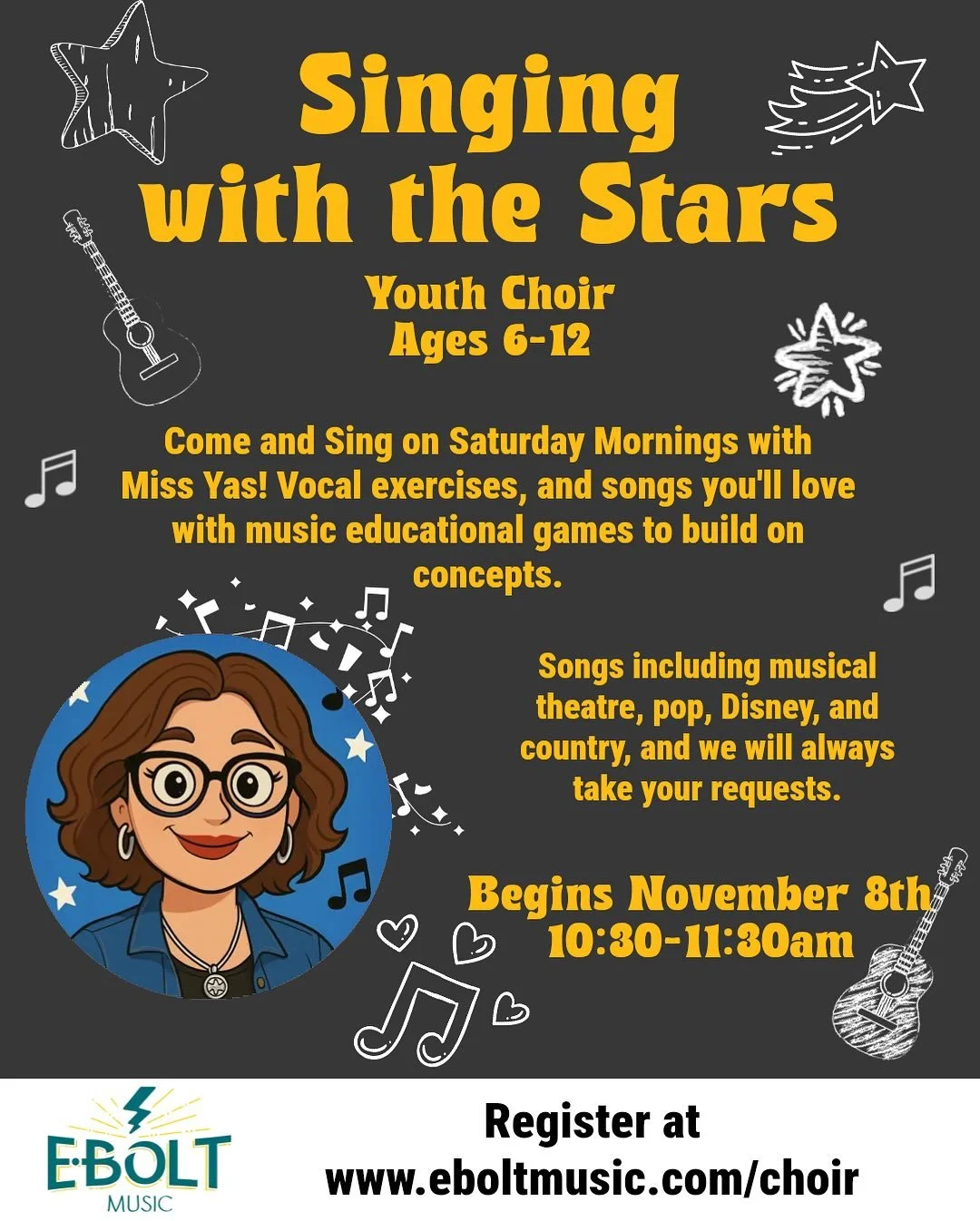Kiddo choir!!! Saturday mornings, beginning Nov 8th!  Come join in the fun.  We have teen/adult choir happening at the same time too in another room!  Link in bio.  #ShareMusicShareLife