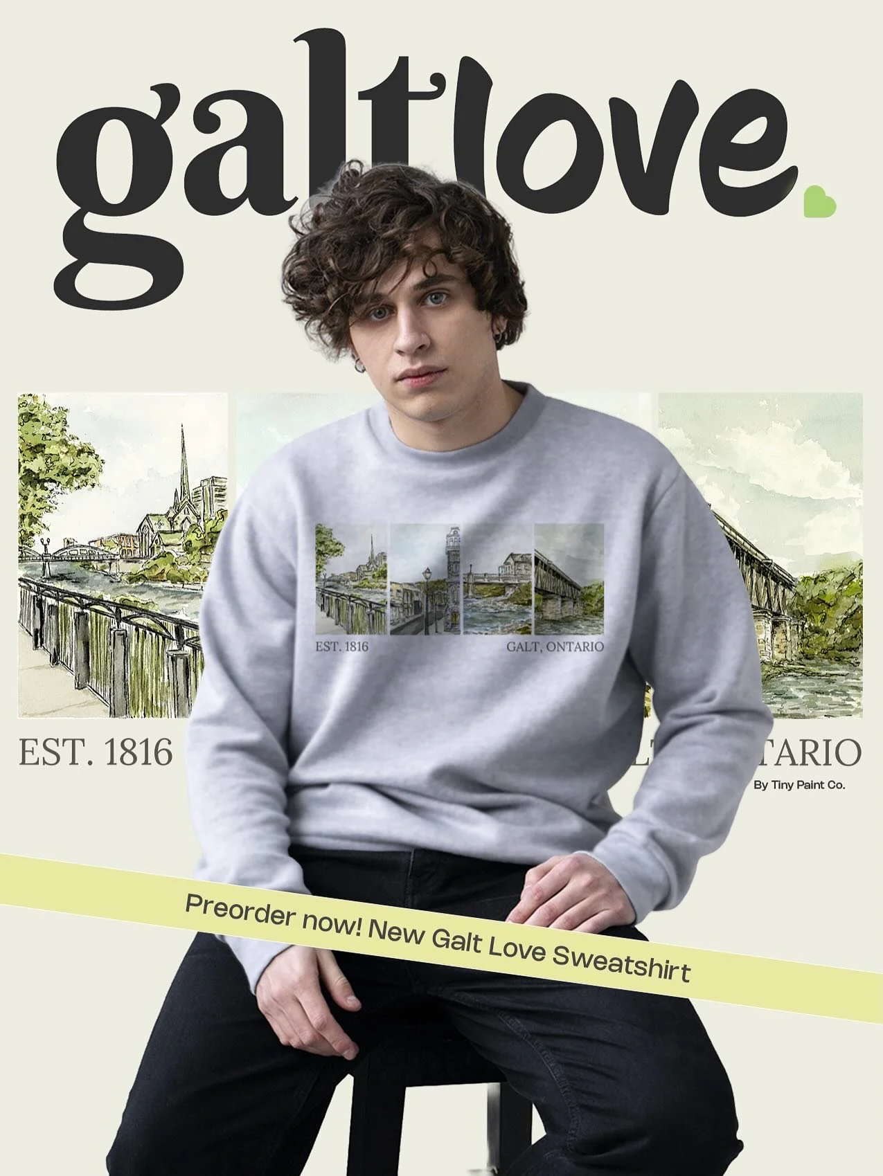 New @galtlove sweaters by @thetinypaintcompany available for pre-order through The Merch Room at E-Bolt Music!  Link in bio!