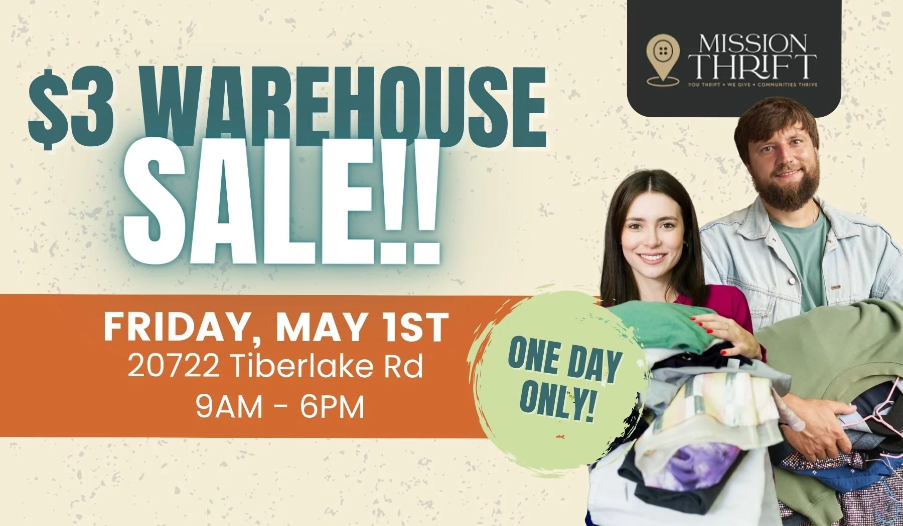 Mission Thrift $3 Warehouse Sale