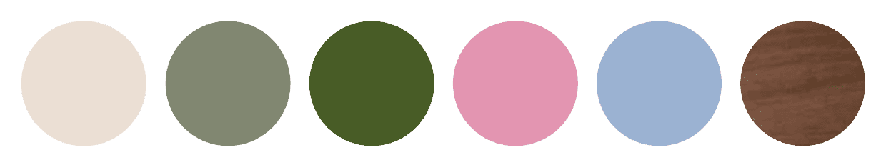 Farvepalette til eventdesign.