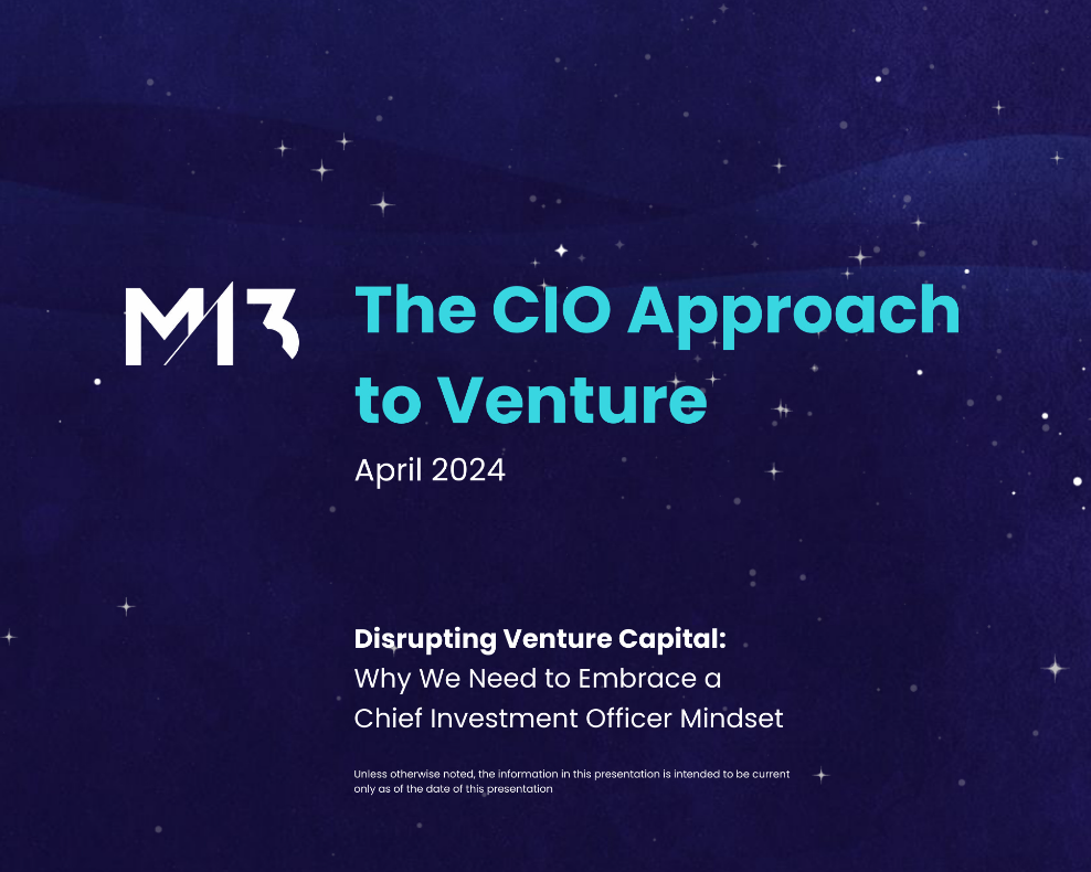 The CIO Approach to Venture