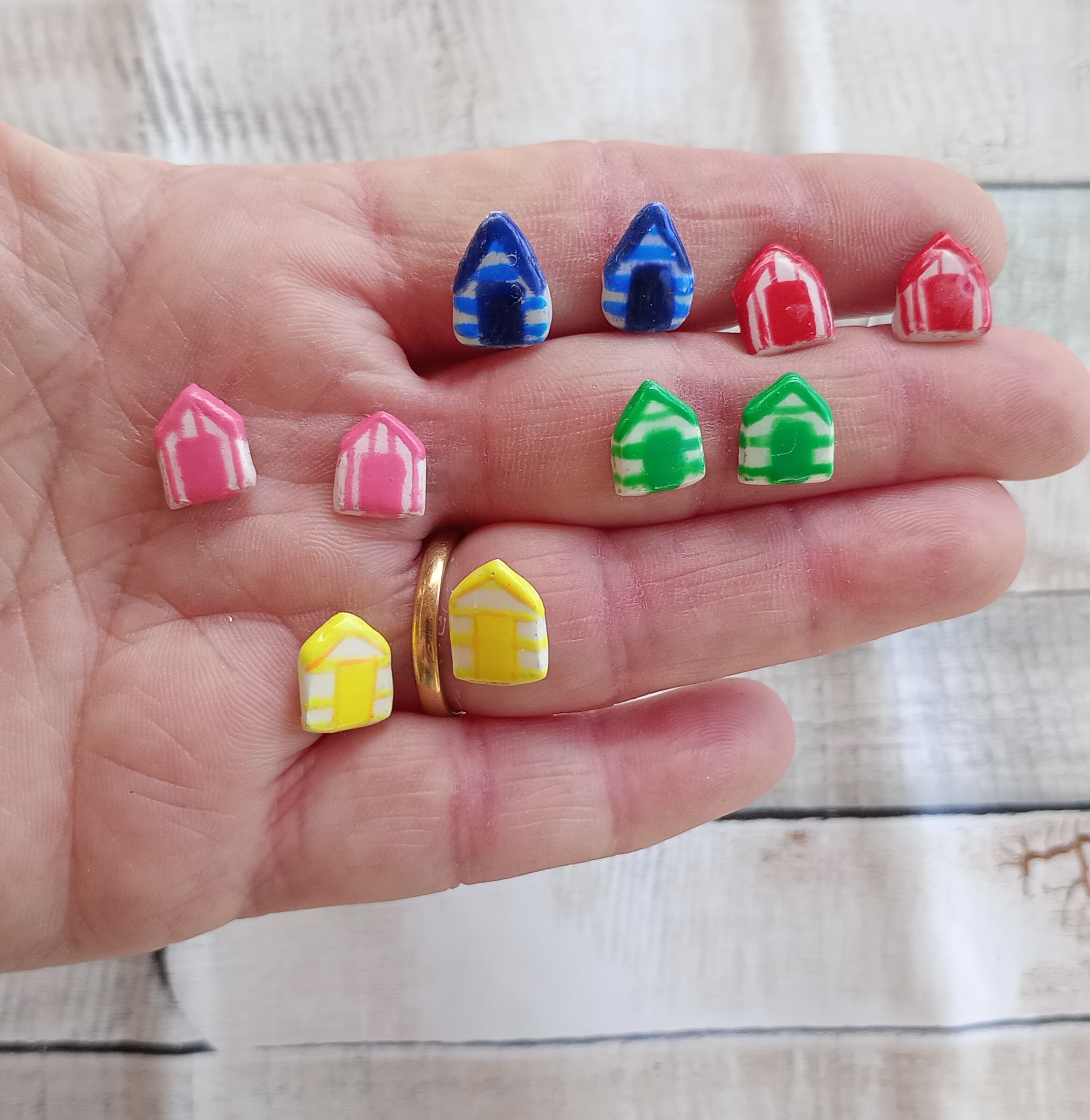 Beach Hut Earrings Red Yellow Green Blue Pink Size.jpg