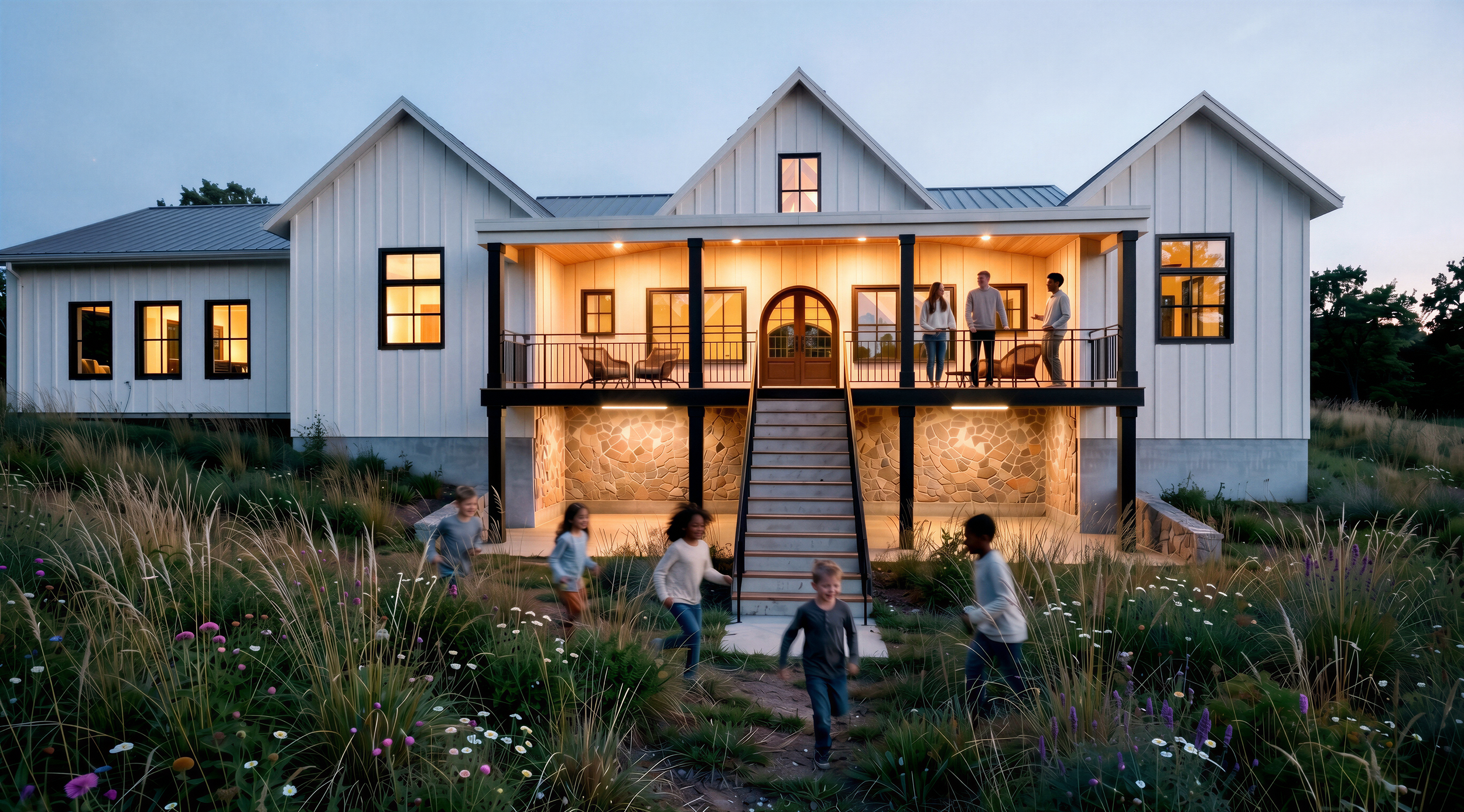 Modern farmhouse in New Hampshire.