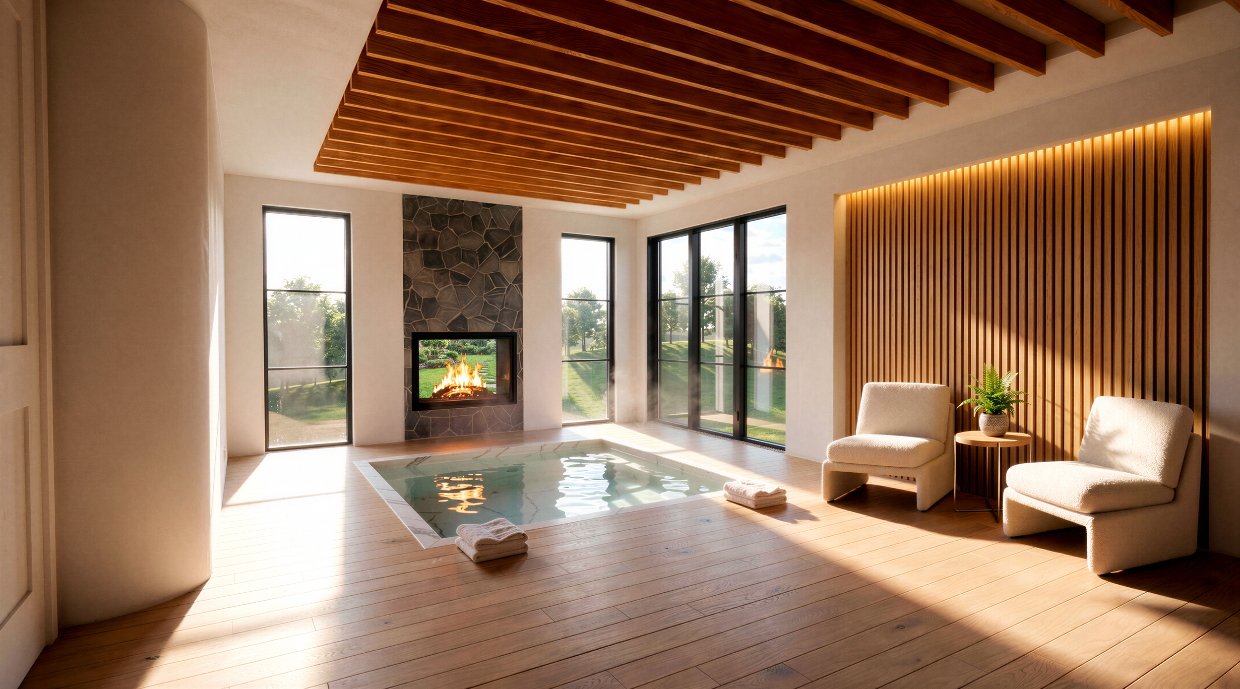 Home plunge pool concept.