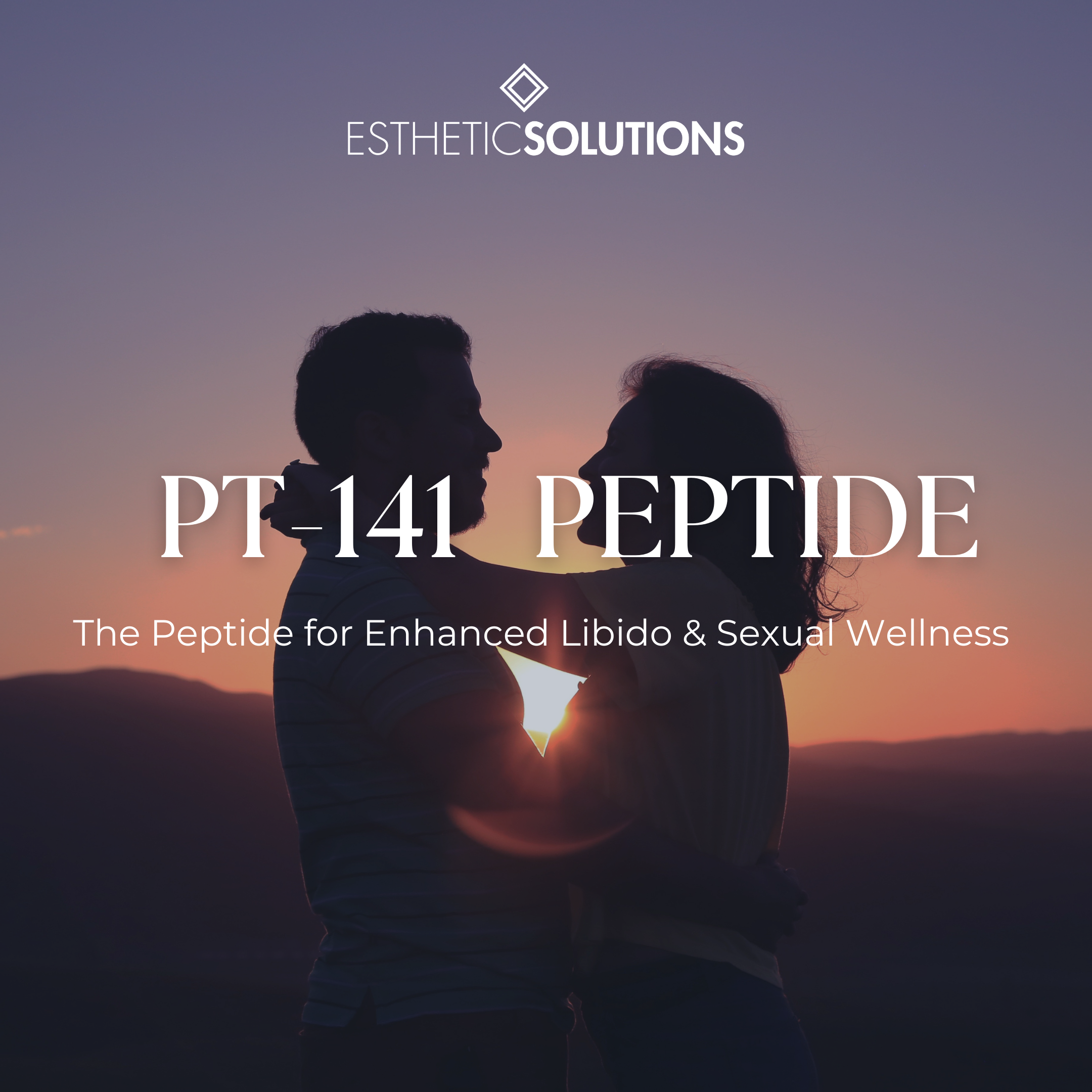 Couple embracing at sunset