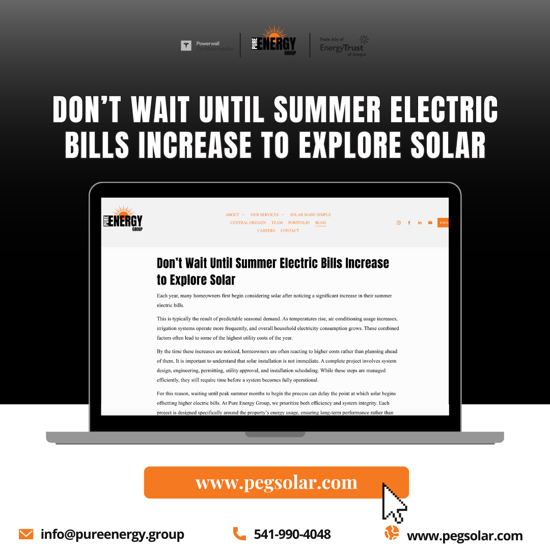 Don’t Wait Until Summer Electric Bills Increase to Explore Solar