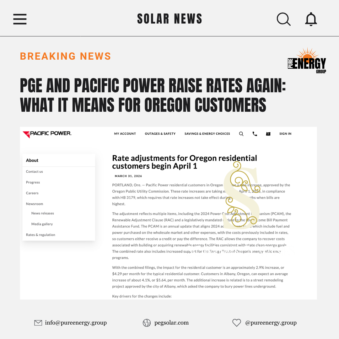 PGE and Pacific Power Raise Rates Again: What It Means for Oregon Customers