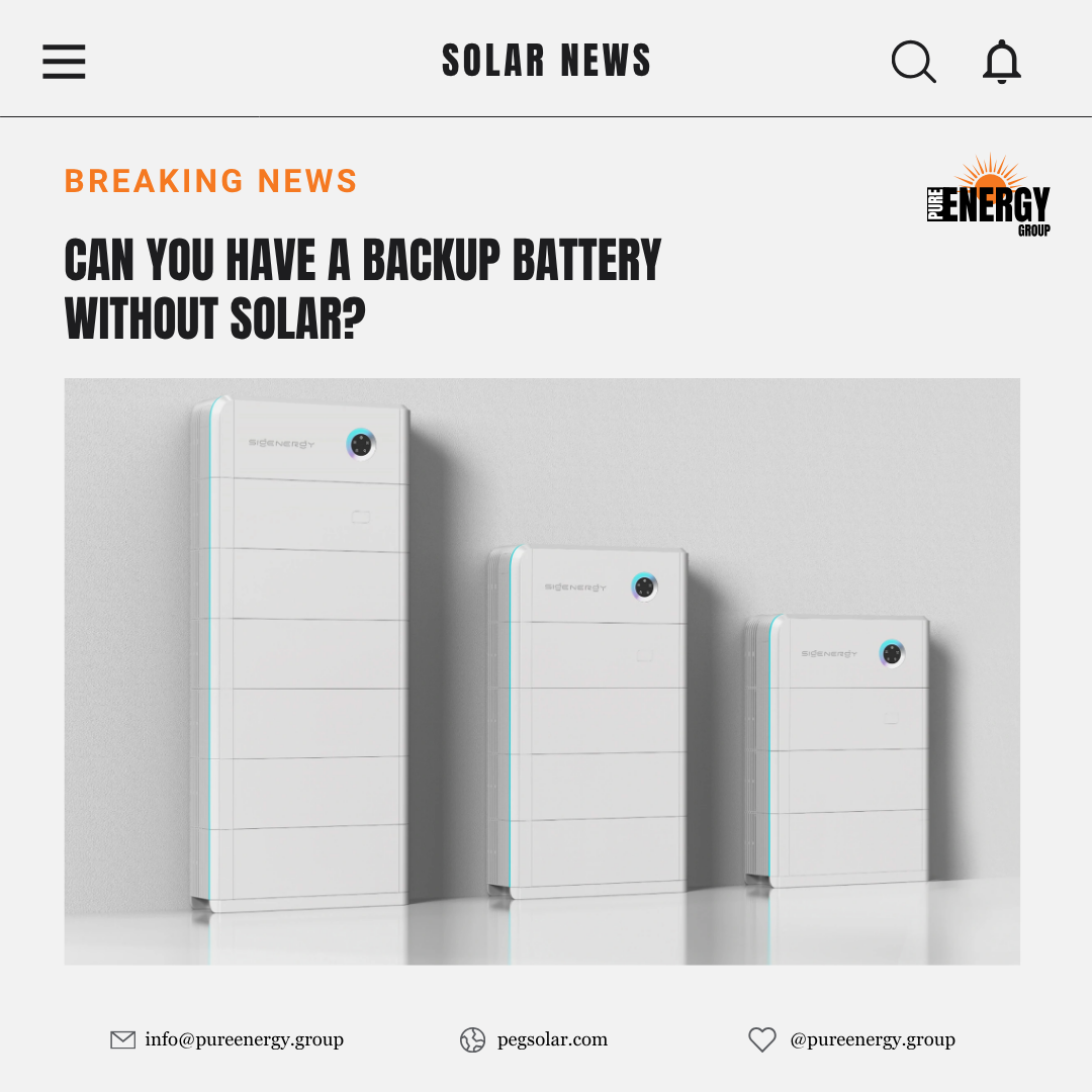 Can you have a backup battery without solar?