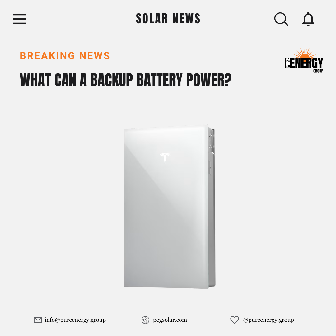 What Can a Backup Battery Power During a Power Outage?