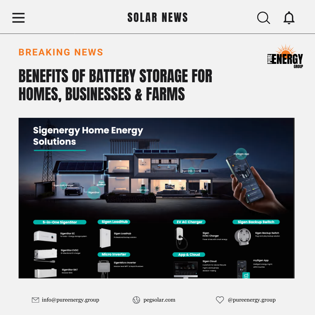 Benefits of Battery Storage for Homes, Businesses &amp; Farms