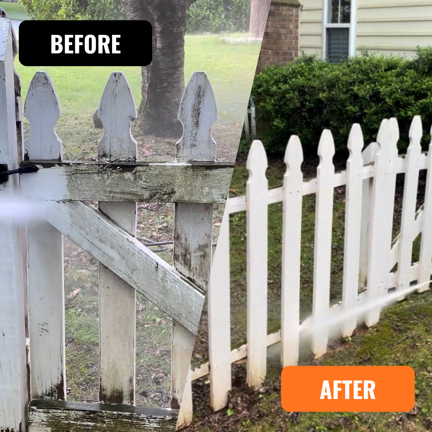 Pressure wash, fence, patio, exterior, painting, staining 