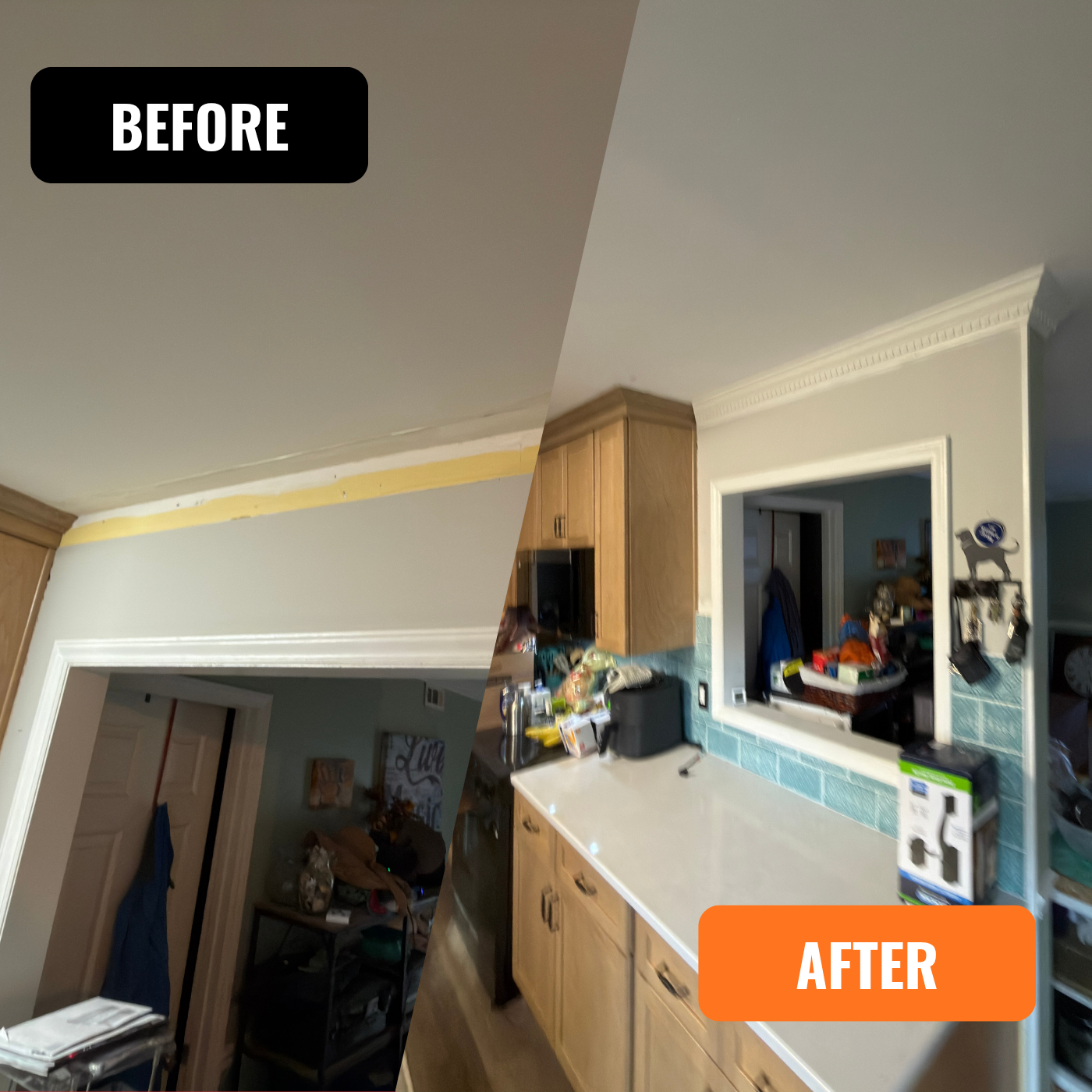 Trim installation, Trim painting, 