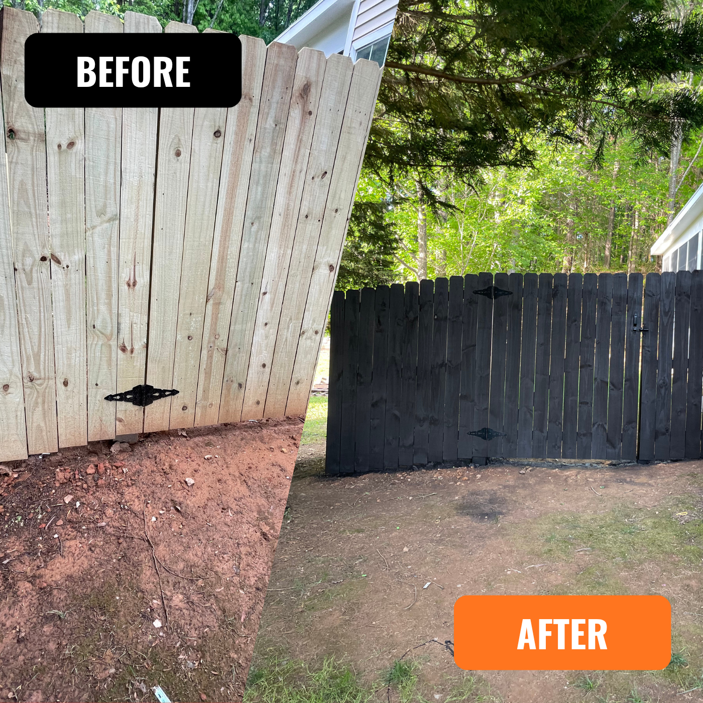 Fence staining, fence painting, fence pressure wash, cleaning fence, patio, backyard