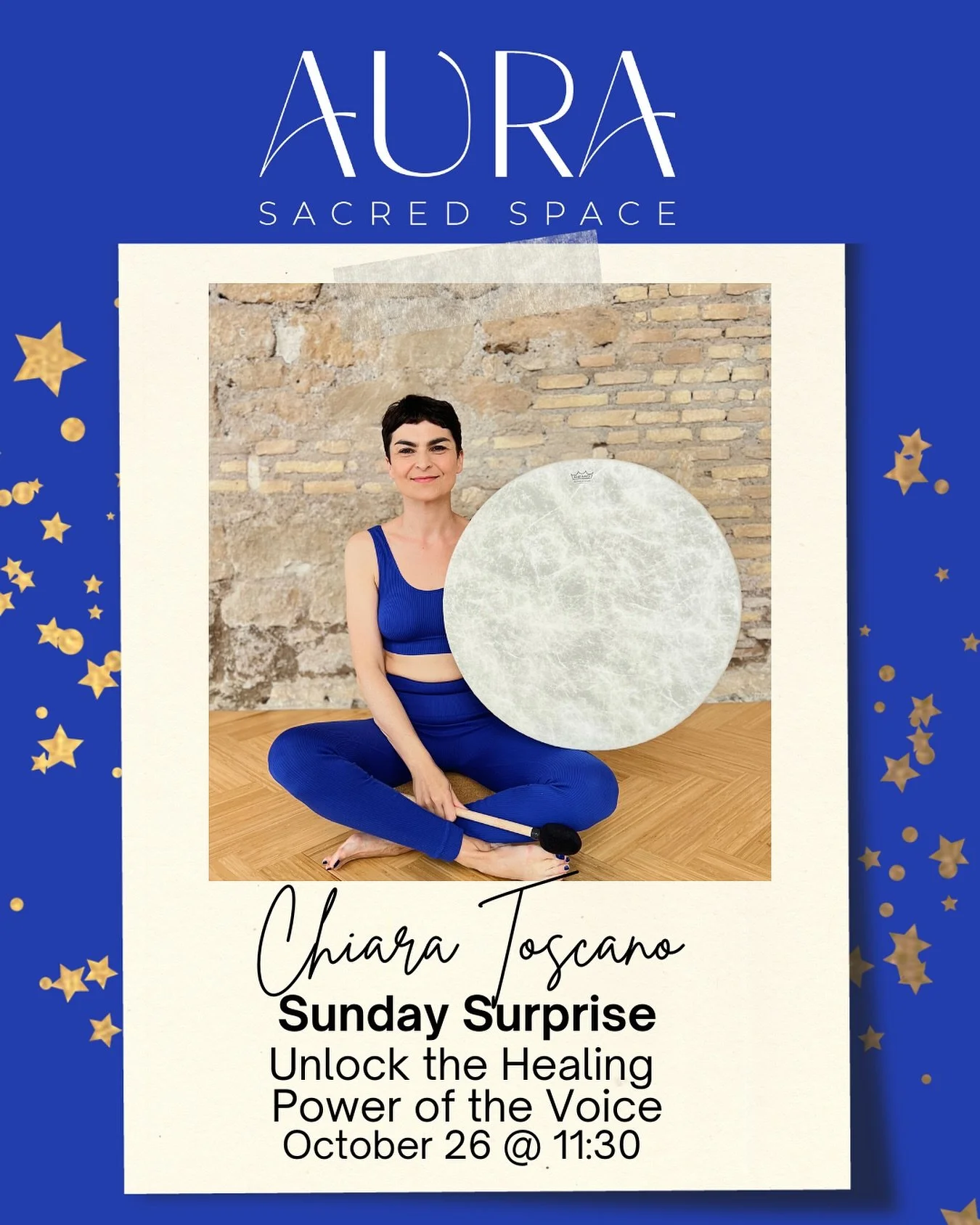 Join Chiara @ametistablu.voicehealing (our certified resident sound healer) to Unlock the healing powers of the voice at our upcoming Sunday surprise class October 26 at 11:30. 💙

Unisciti a Chiara @ametistablu.voicehealing (la nostra sound healer r