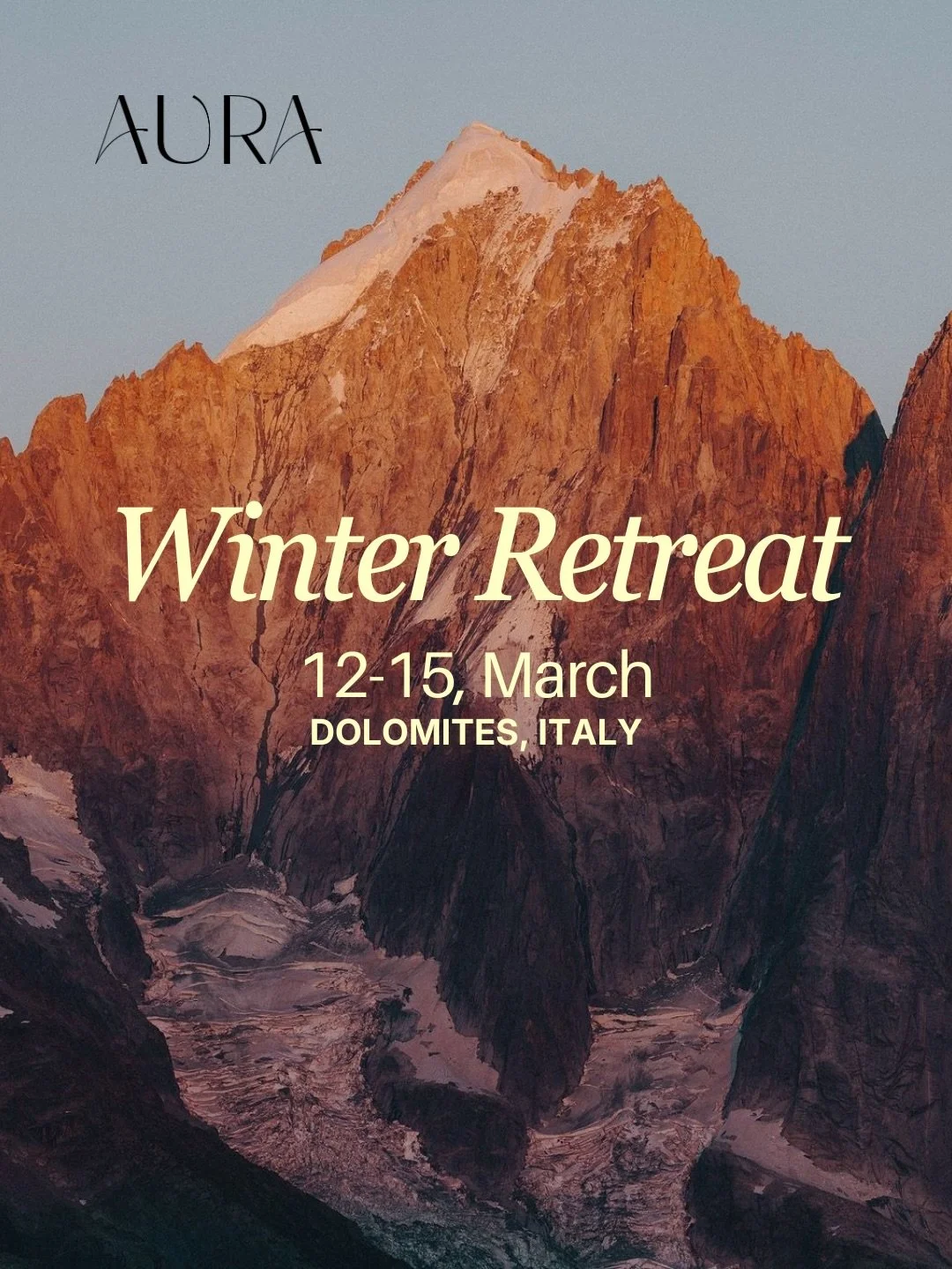 Winter, our way ❄️ 

We shared this earlier&hellip; and then felt it could be even better 🤍 So we refined it and here it is again.

This March, we are gathering in the Dolomites for a winter retreat designed for presence, strength, and deep rest, gu