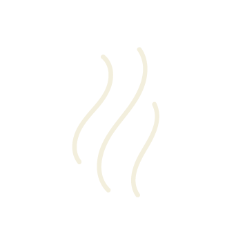 Drie gestileerde stoomwolken of dampen stijgen omhoog op een zwarte achtergrond.