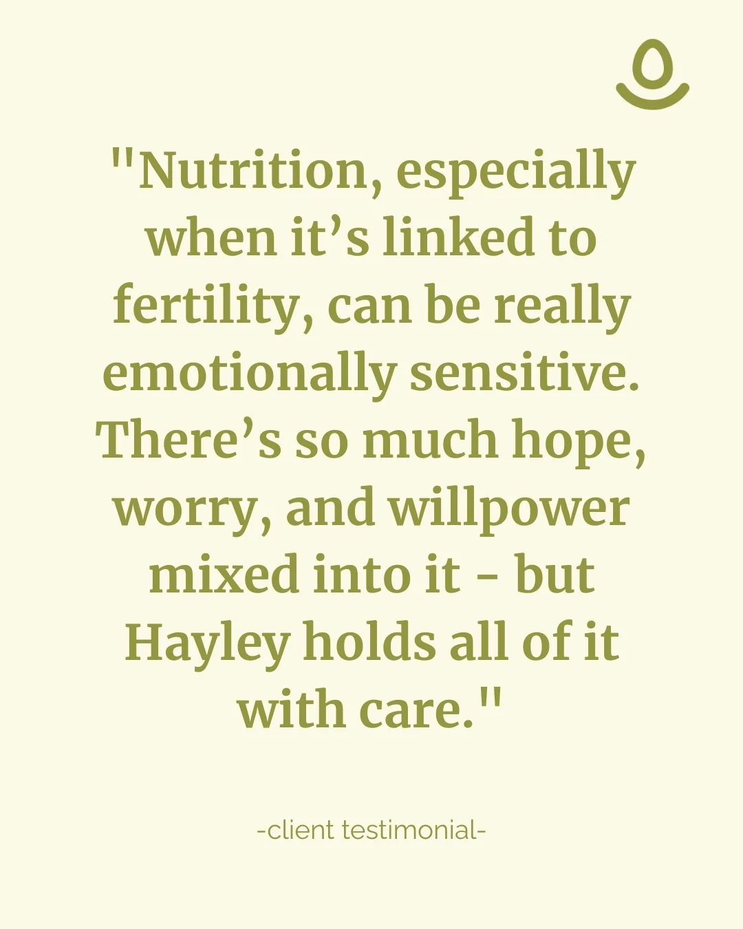 When you work with me at Nesting Nutrition you will feel heard, supported and guided on your fertility journey... I am 100% dedicated to your gaols, it is an absolute privilege to work with fertility clients. ​​​​​​​​
​​​​​​​​
I have 2 openings for A