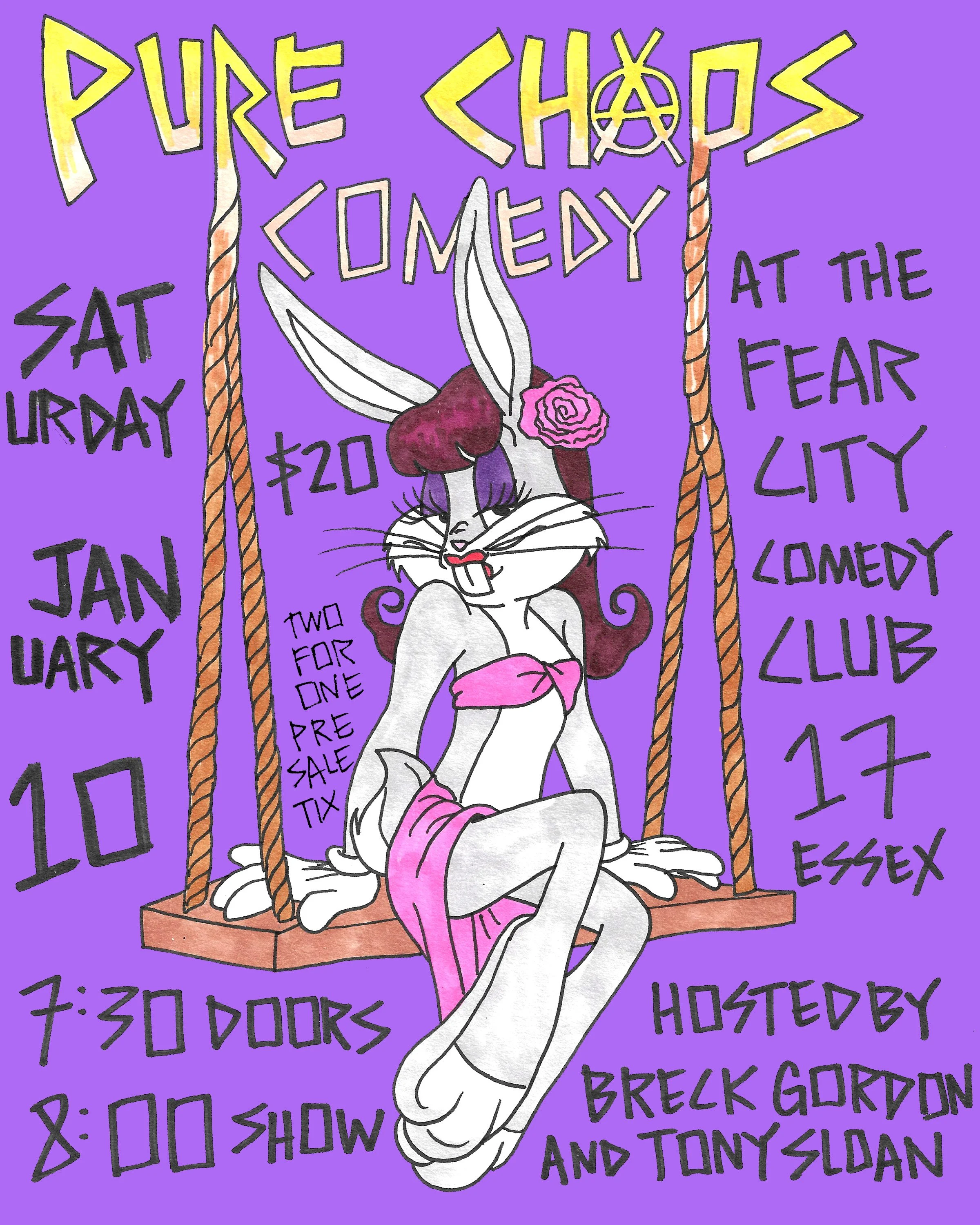 PURE CHAOS COMEDY - A Stand Up Comedy Show at THE FEAR CITY COMEDY CLUB 