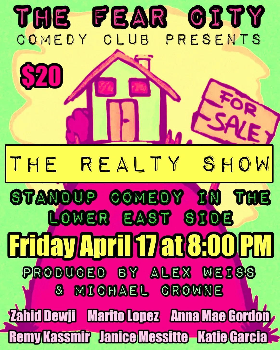 THE FEAR CITY COMEDY CLUB PRESENTS: THE REALTY SHOW - A Stand Up Comedy Show 