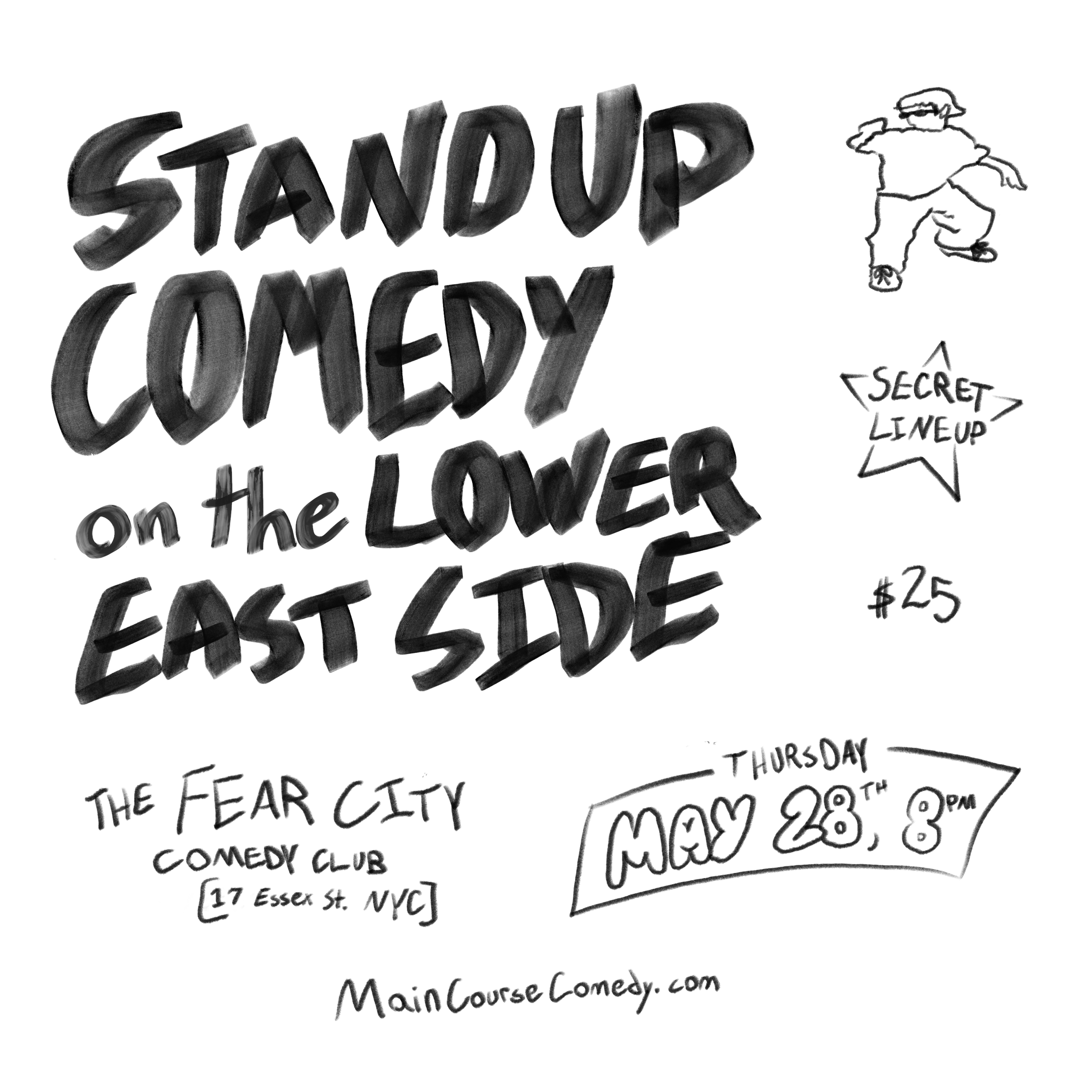 Thursday 05/28/2026 - Stand Up Comedy On The Lower East Side: A Secret Lineup at The Fear City Comedy Club