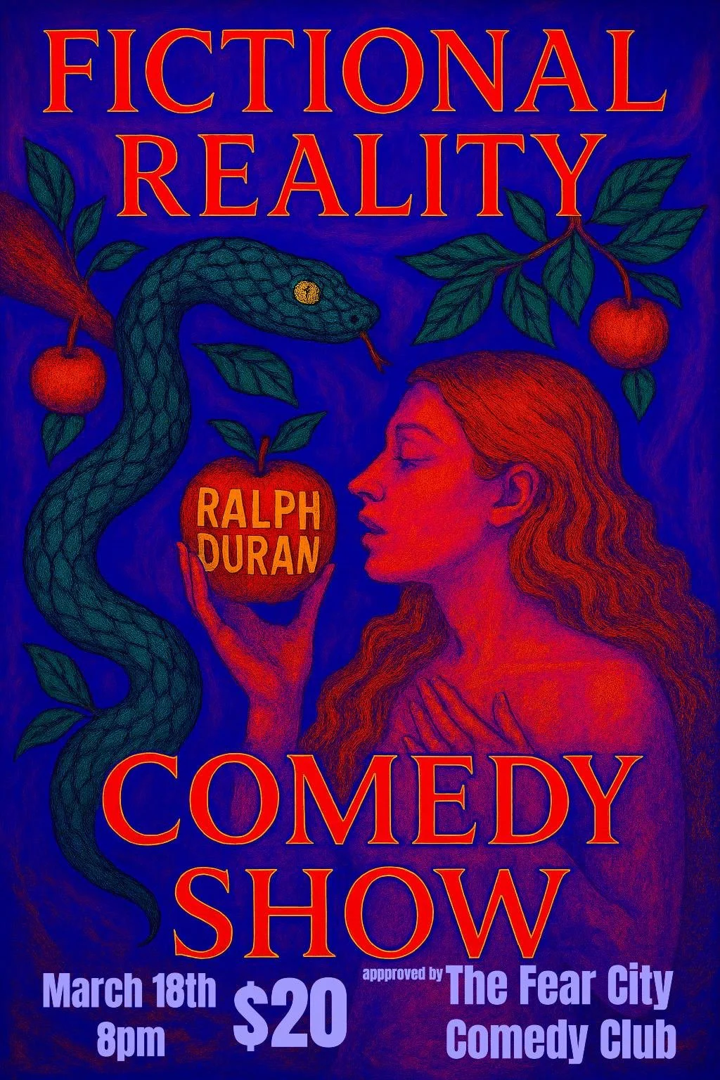Wednesday 03/18/26 - THE FEAR CITY COMEDY CLUB PRESENTS: FICTIONAL REALITY - A Stand Up Comedy Show