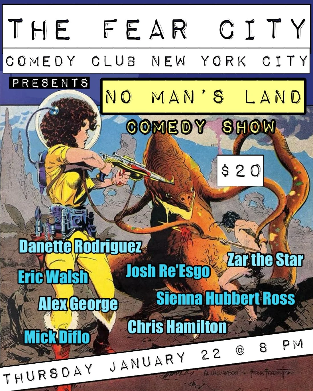 Thursday 01/22/2026 - THE FEAR CITY COMEDY CLUB PRESENTS: No Man's Land - A Stand Up Show