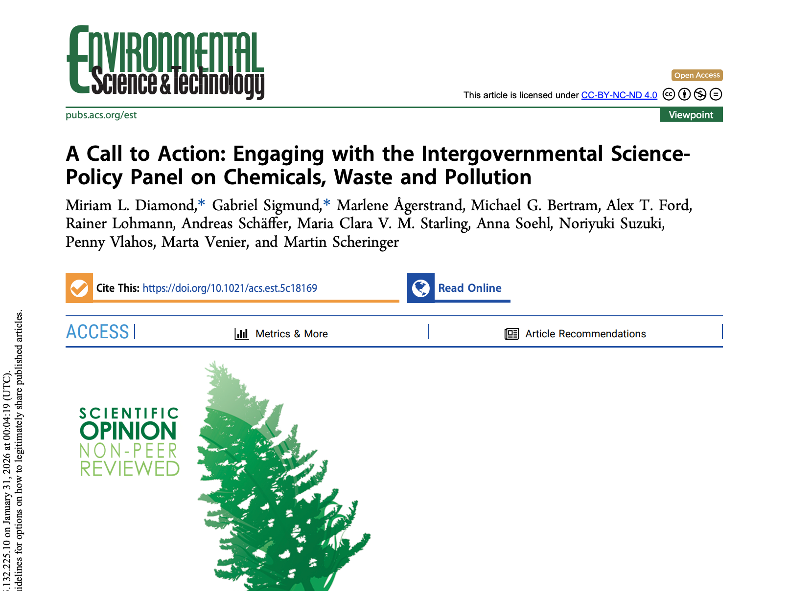 New IPCP paper on engaging with the ISP-CWP  in ES&amp;T