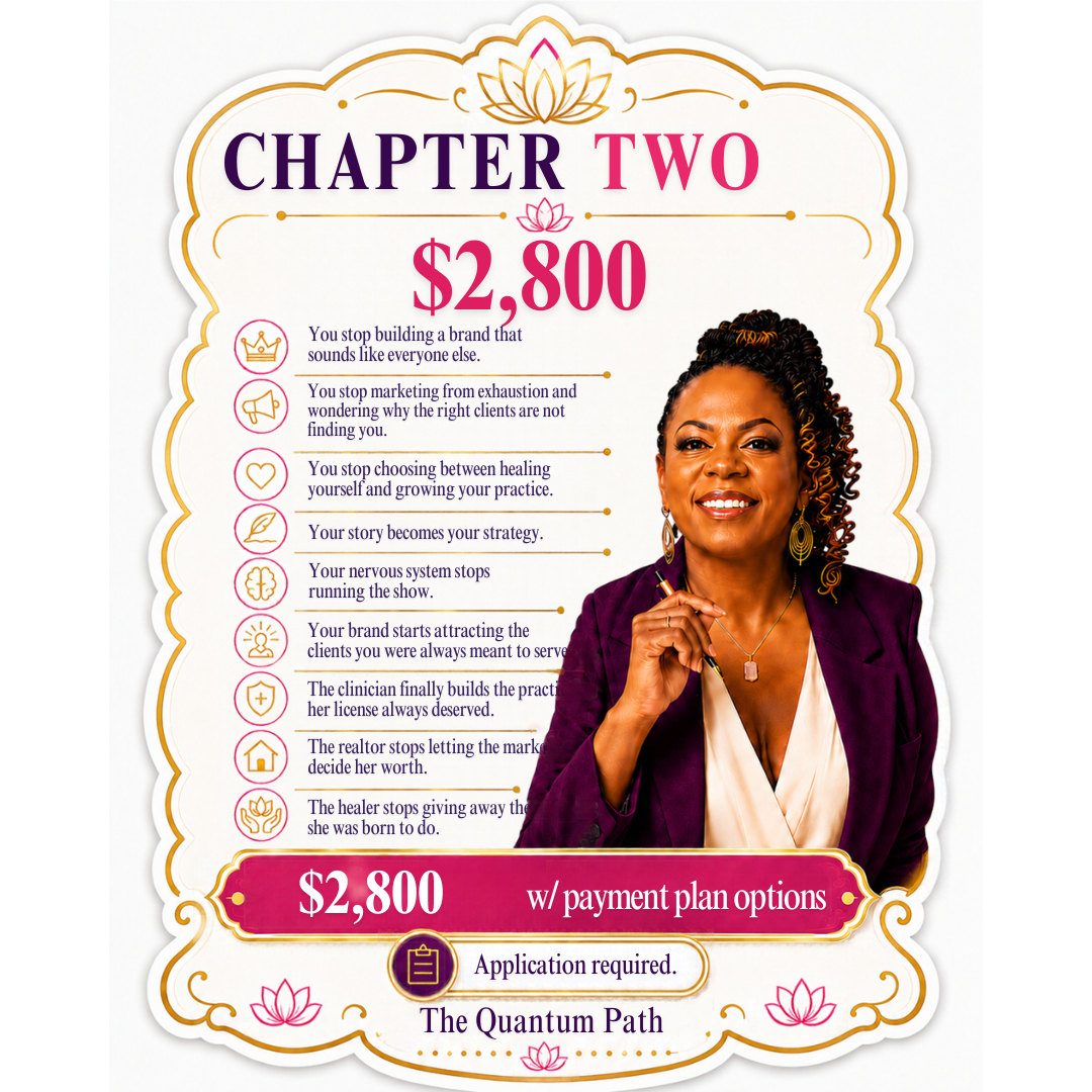 Chapter Two SoulStory Circle marketing package flyer, $2,800 total.
