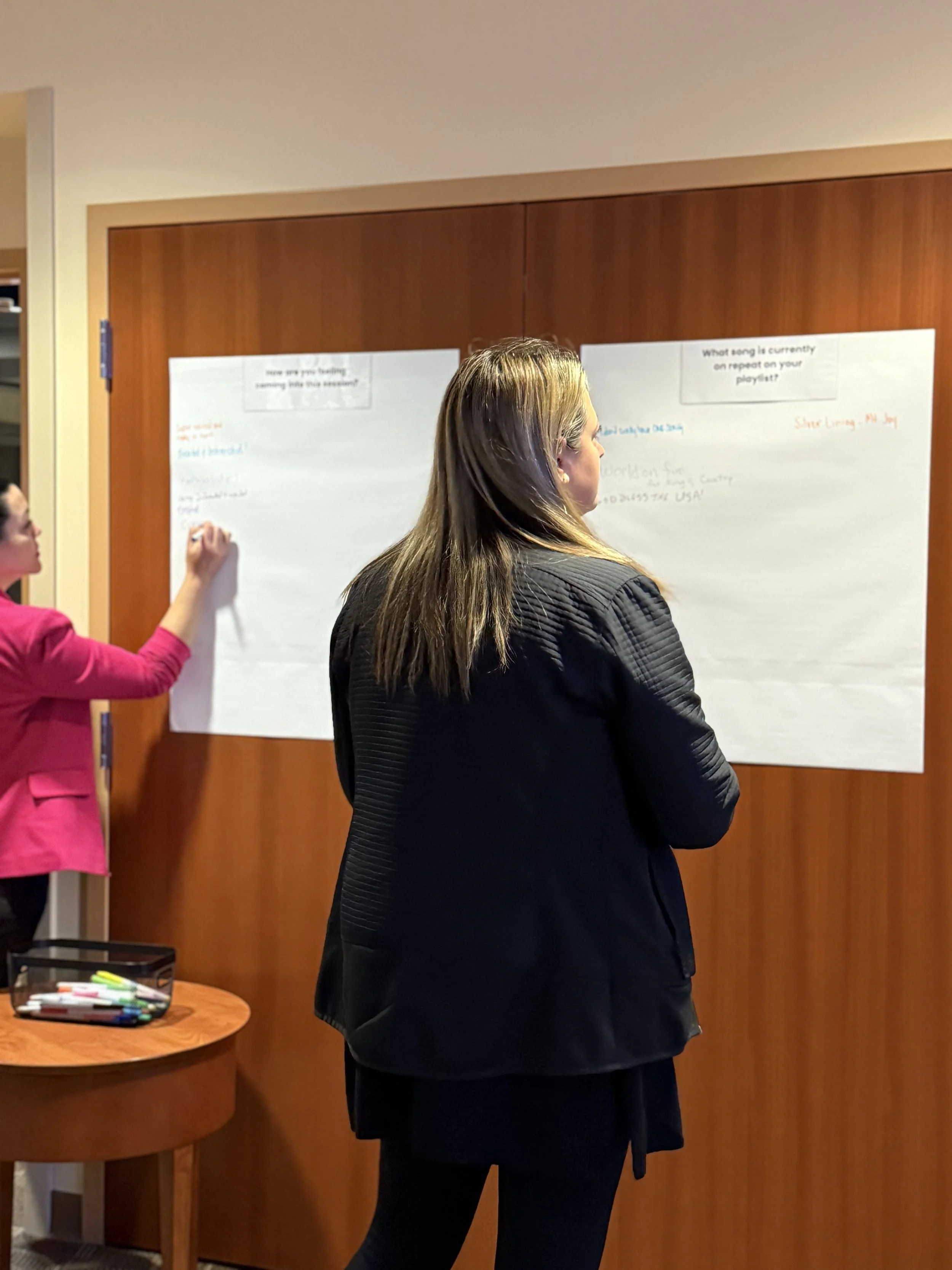 employees participating in a team building activity