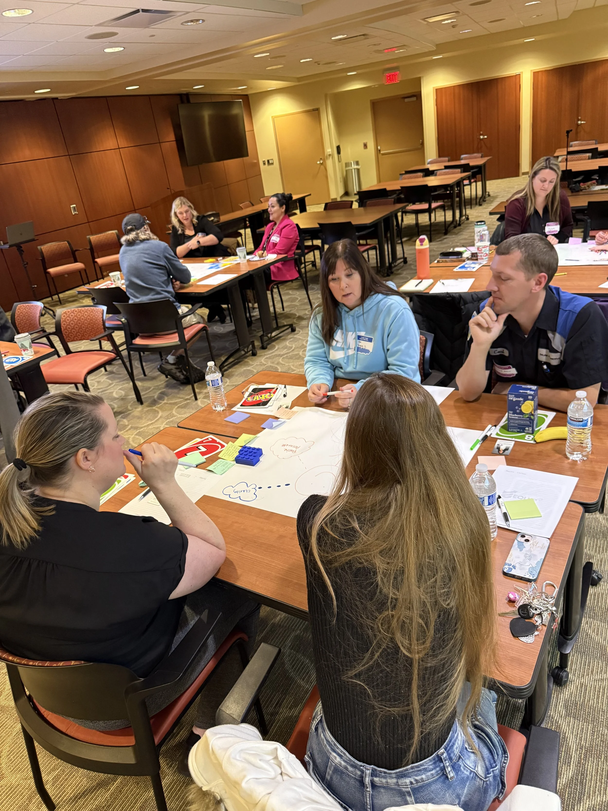 Practical application communication exercise during a leadership workshop with Equip the Leader