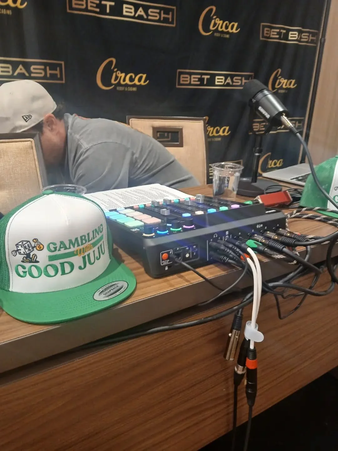 A few shots getting setup to do our live show at @circalasvegas during Bet Bash. It was quite the experience. 

#VegasTravel #casino #podcast