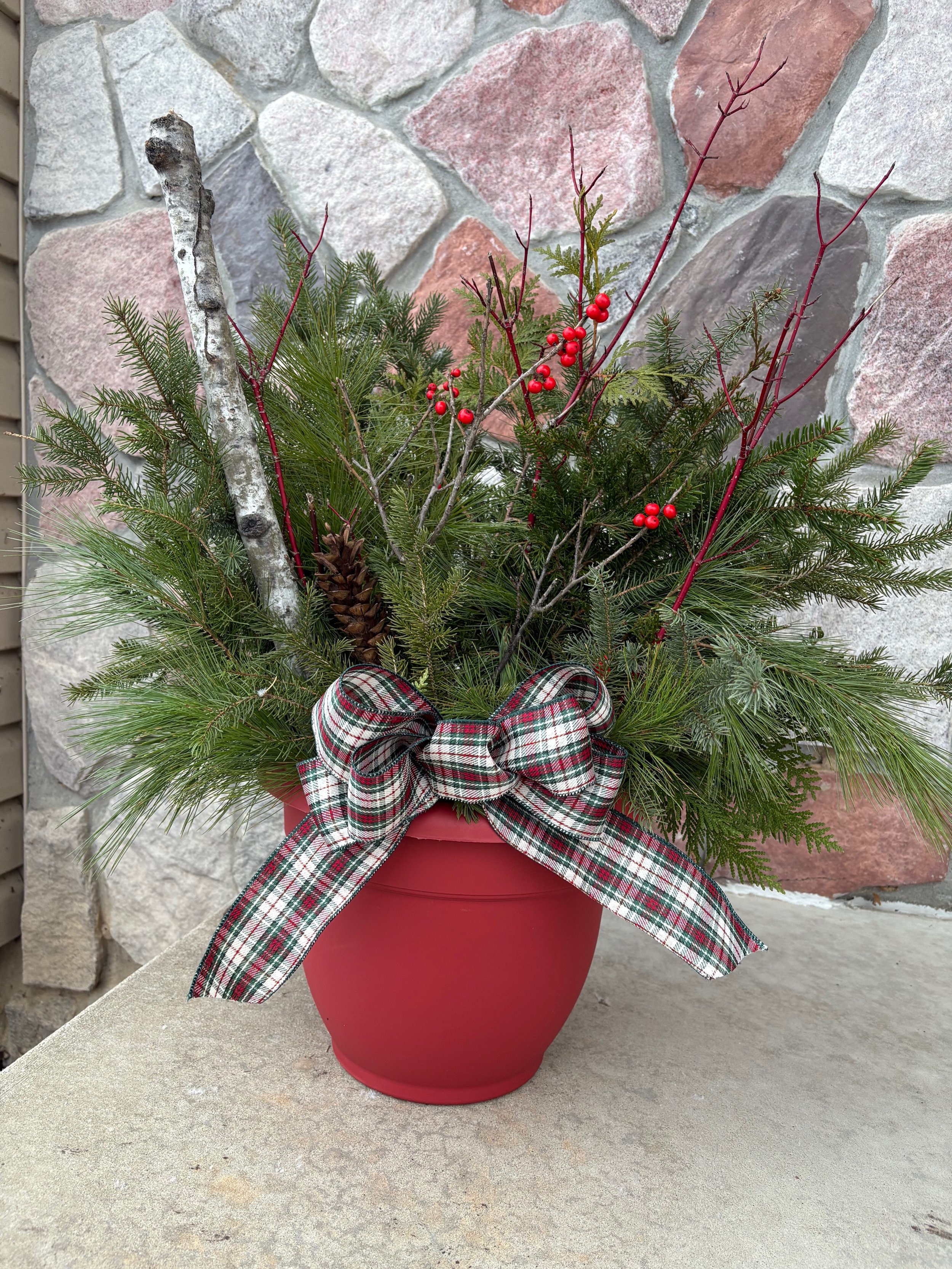 Holiday Porch Pot
