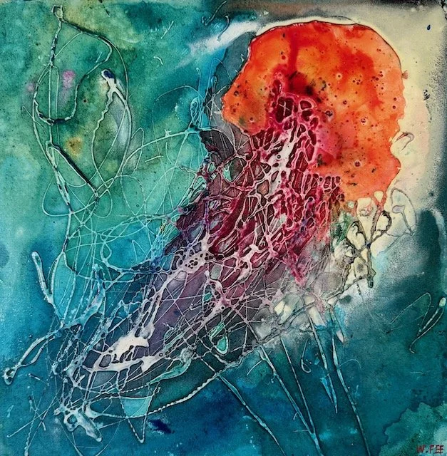 Rainnbow's End
Mixed Media on panel bord
8 X 8