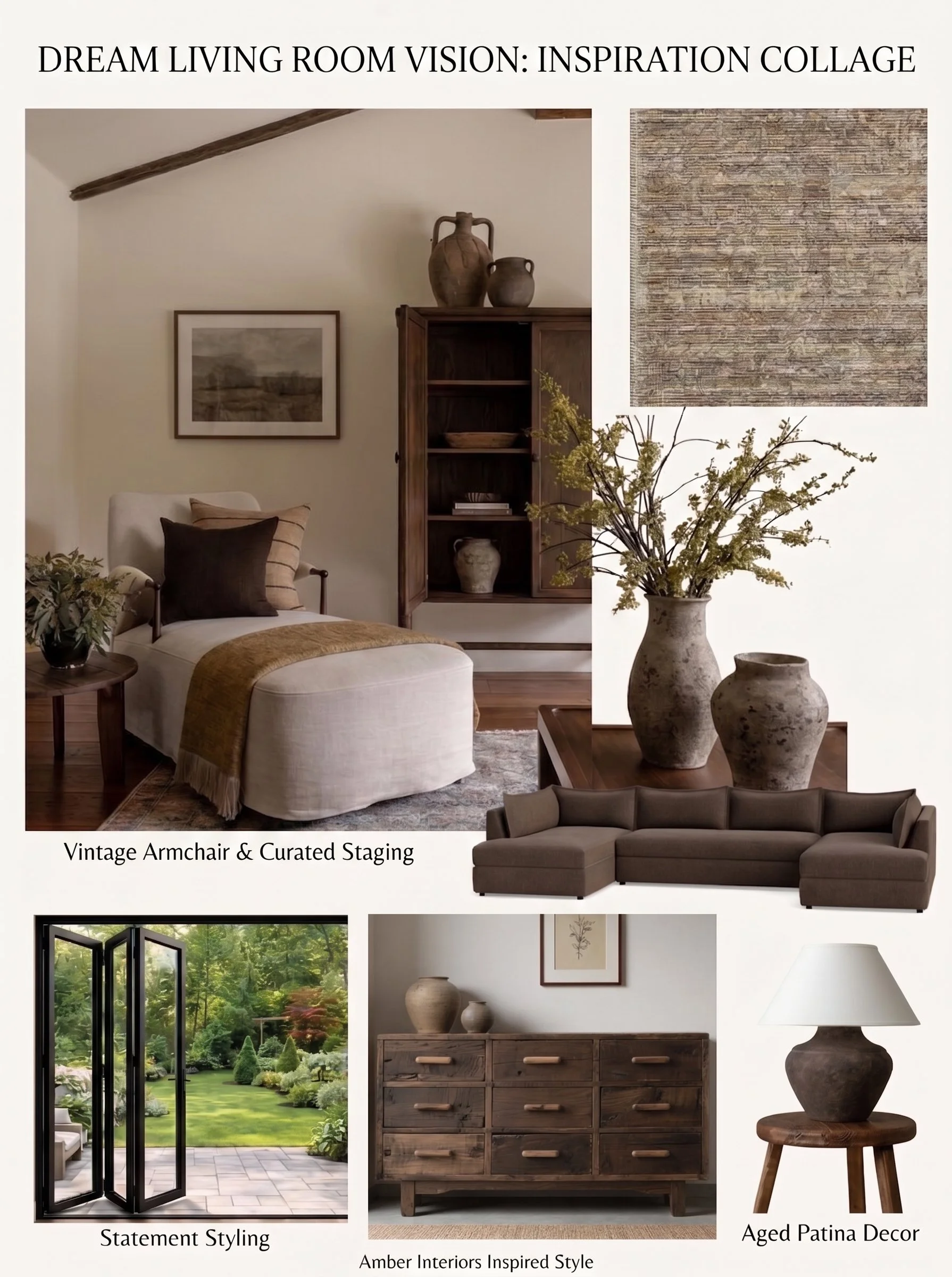 Living room mood board