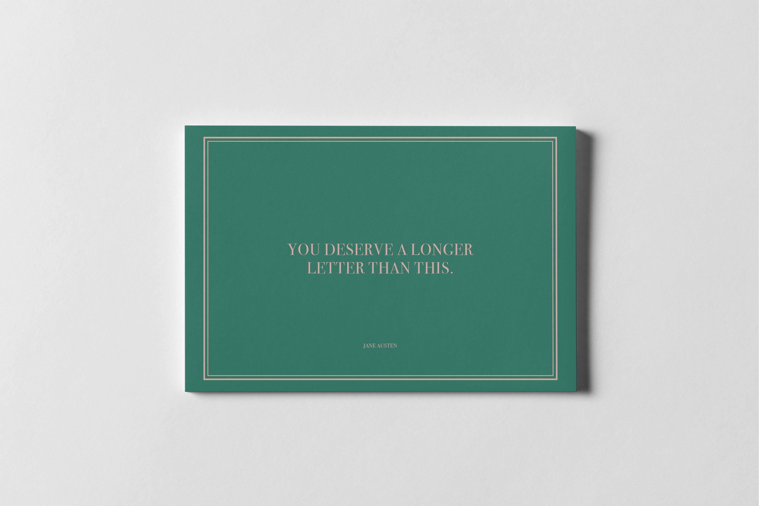 You Deserve a Longer Letter