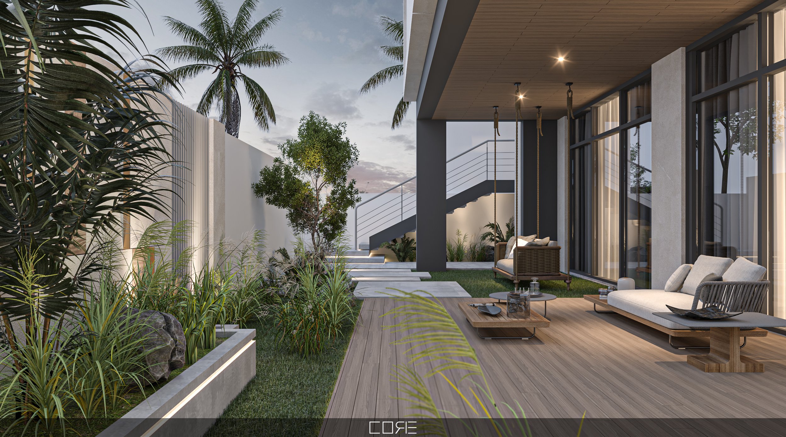 Backyard Seating Area..