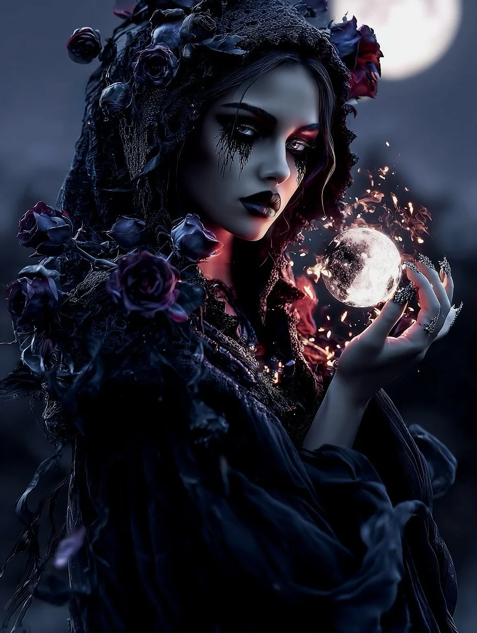 or am I a fool who sits alone&hellip;talkin to the moon? 🌕 

#moonmagic #moonmagick #darkfeminine #darkfeminineenergy #lunarcycle #fullmoon #witchart #darkcottagecore #gothicaesthetic #witchcore #generativeai #generativeart #midjourneyartwork