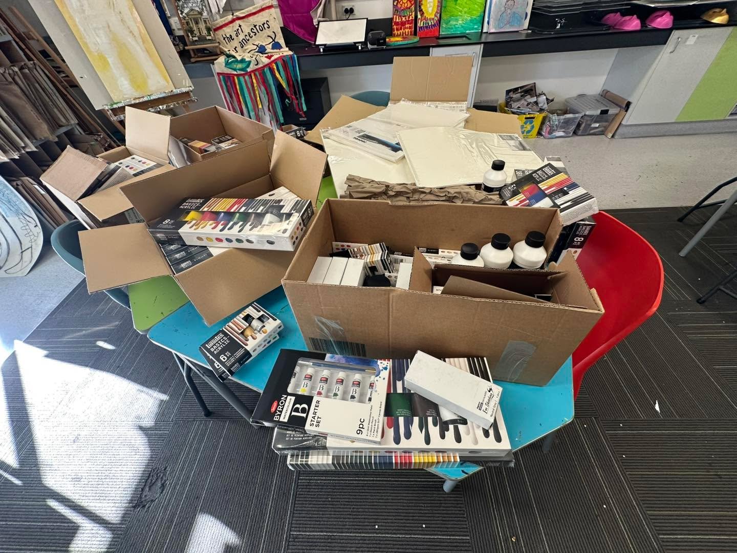 It&rsquo;s like Christmas, rather than Matariki today in The White Room as we have just had a generous donation of paint, pens and paper. So thank you to Kate from the Christchurch Art Show and JASCO for your support.