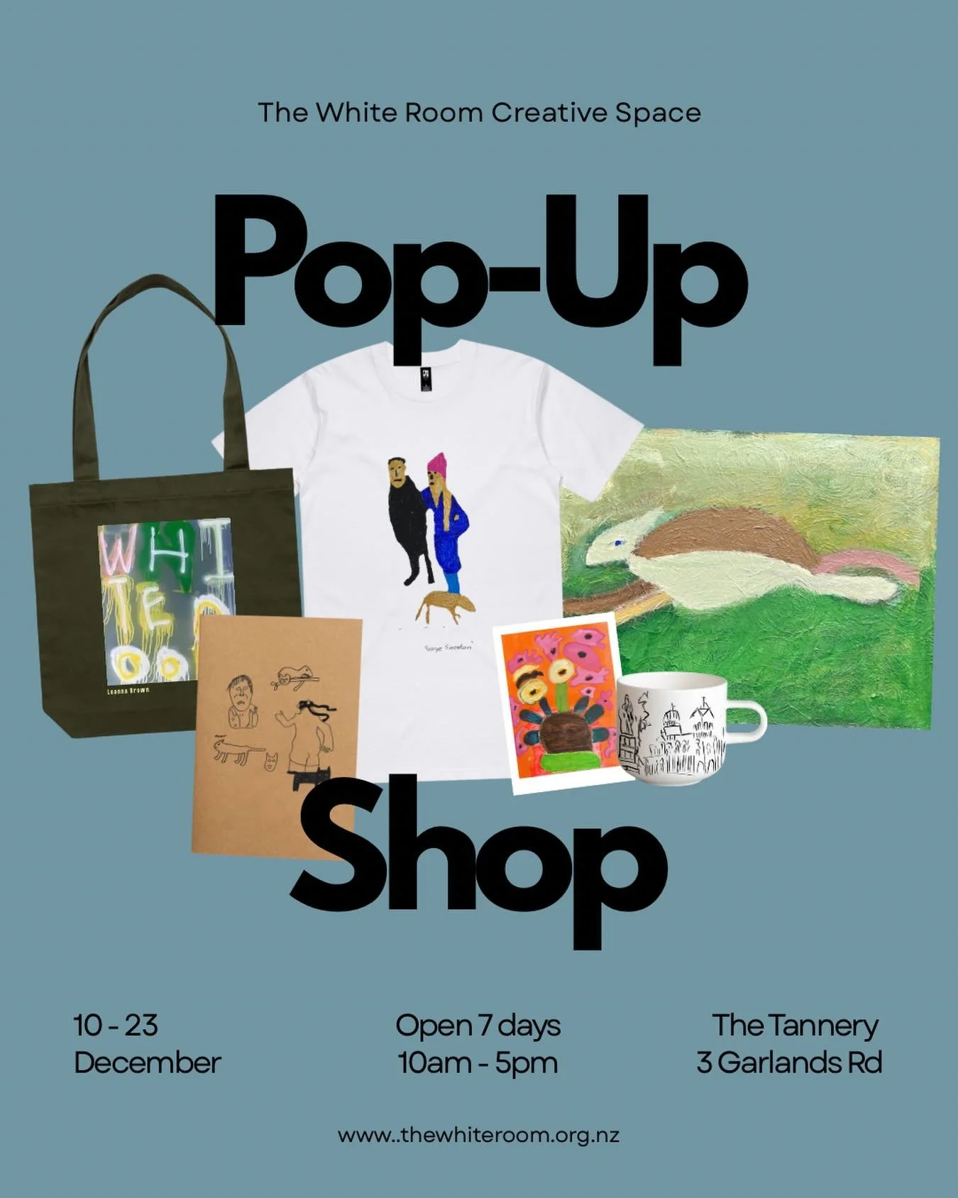 The White Room is returning to The Tannery for Christmas!

Opening Wednesday 10 December, this is your chance to shop local and support all your favourite White Room artists while finding meaningful gifts for the season.
We&rsquo;ll be popping up for