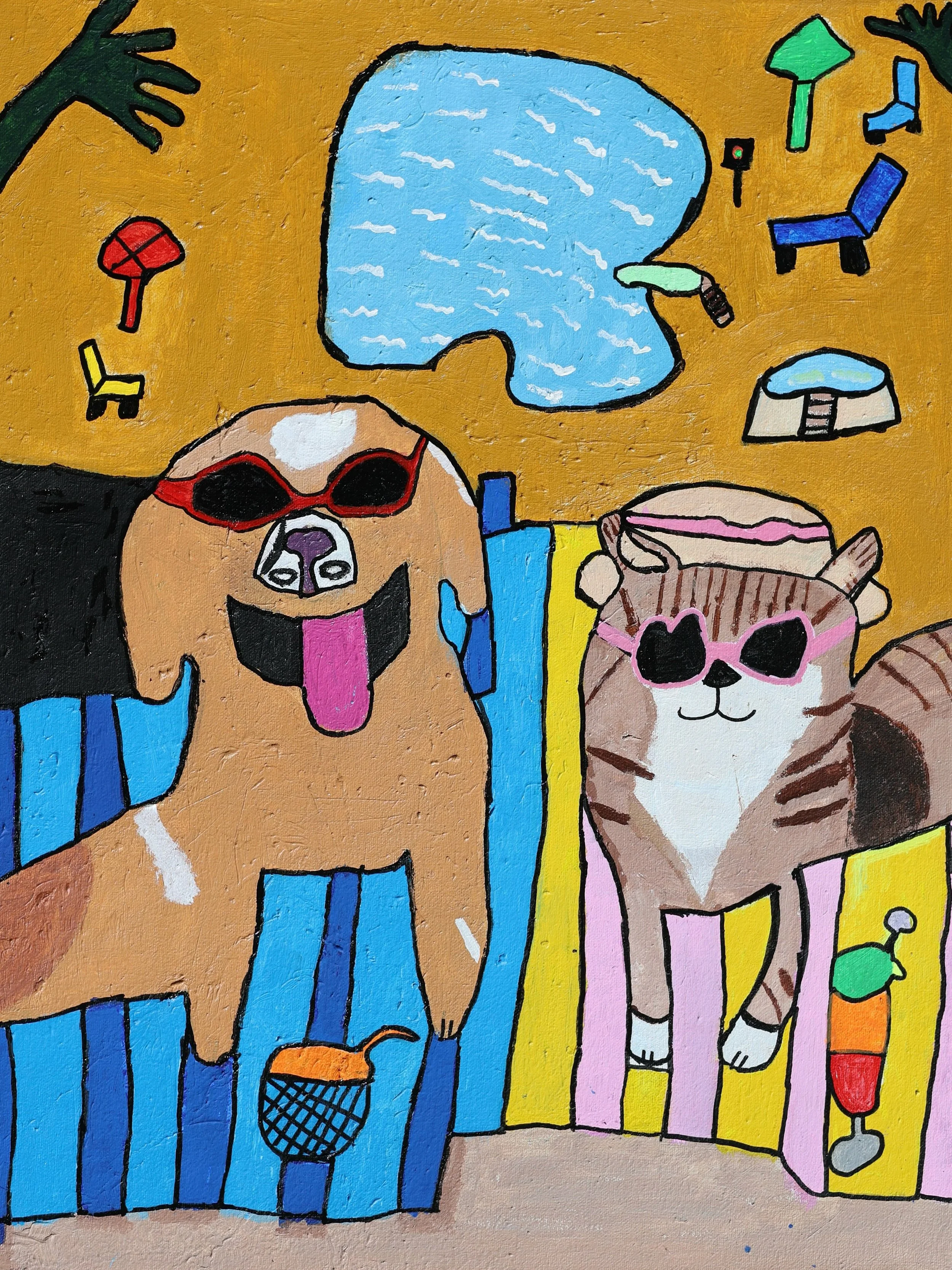 New canvas work &lsquo;2 Cool for Summer&rsquo; just finished in the studio by Jager Sowman and added to the exhibition at The Shed Gallery. 

Open today 10 - 1pm with exhibiting artist Matthew Swaffield opening the gallery. Head over to @riverlution
