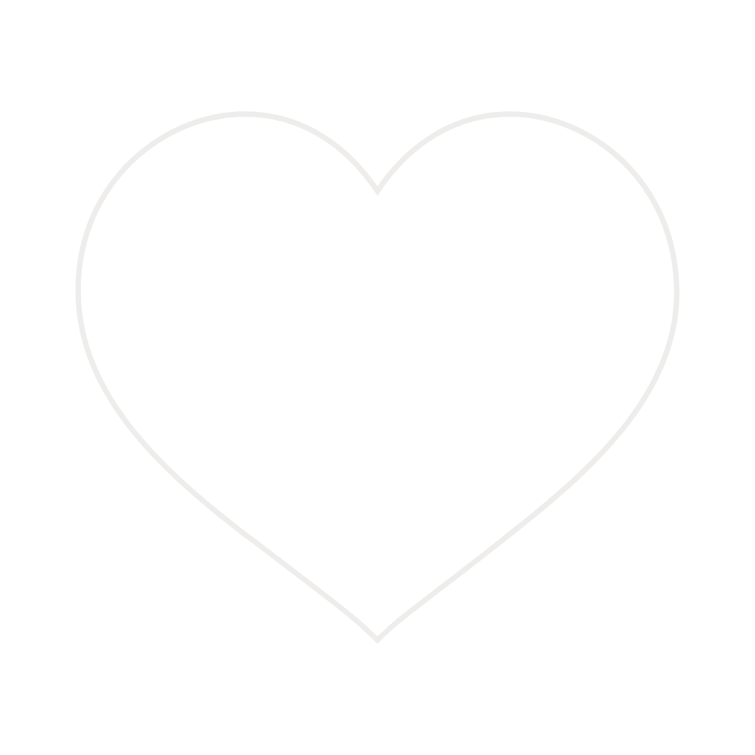 Outline of a heart for online couples therapy in Toronto Ontario.