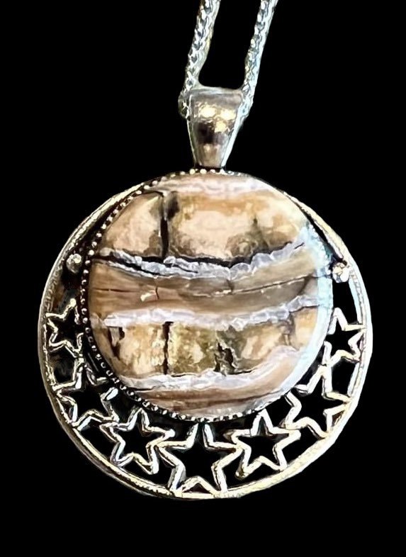 Wooly Mammoth Molar Silver Pendant