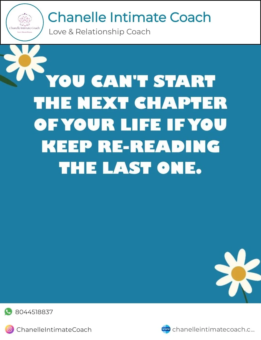 You Can't Start the Next Chapter of Your Life If You Keep Re-Reading the Last One