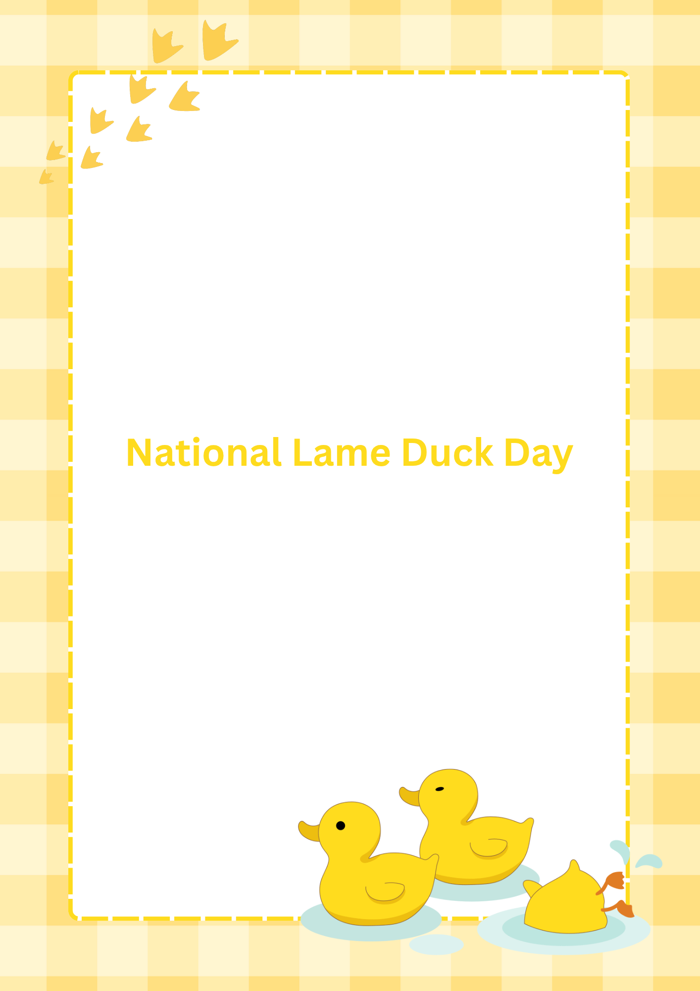 National Lame Duck Day – Releasing What No Longer Serves Your Purpose